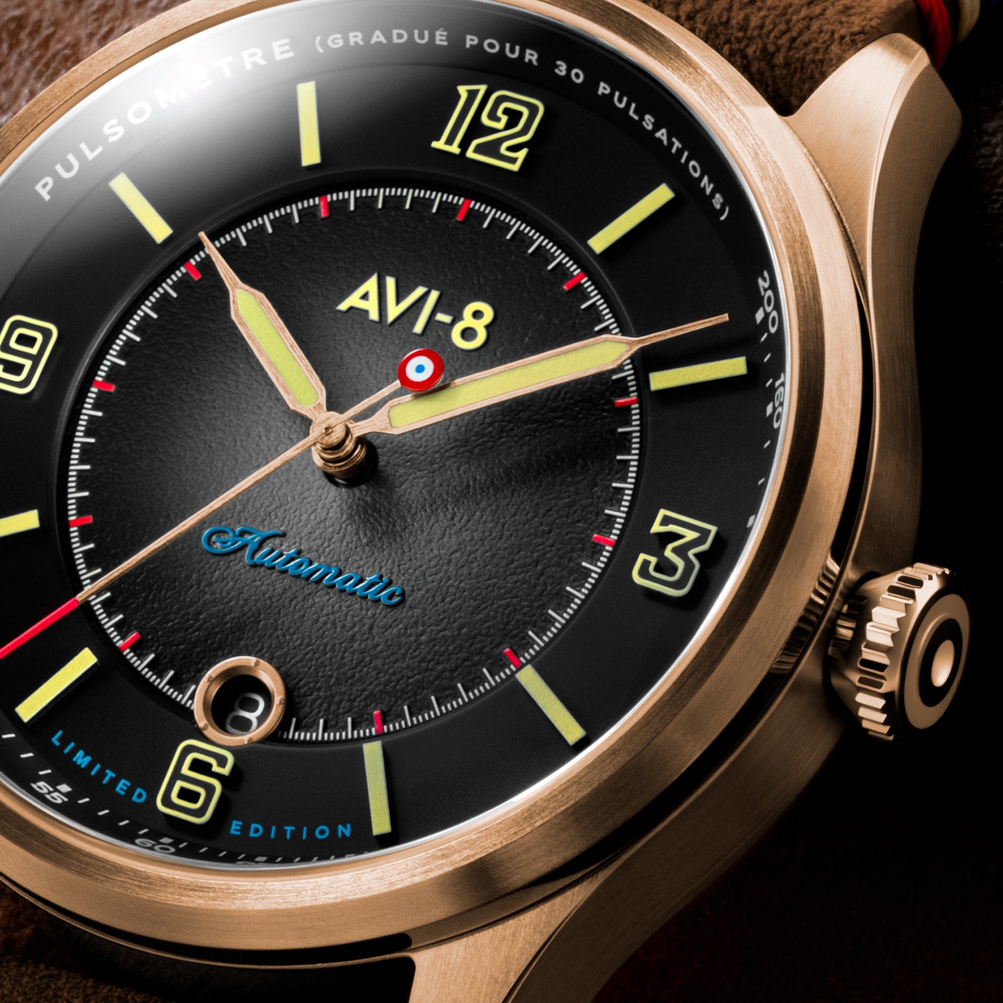 AVI-8 Flyboy Lafayette Automatic 110th Anniversary Limited Edition Tarmac Night Men's Watch AV-4153-04