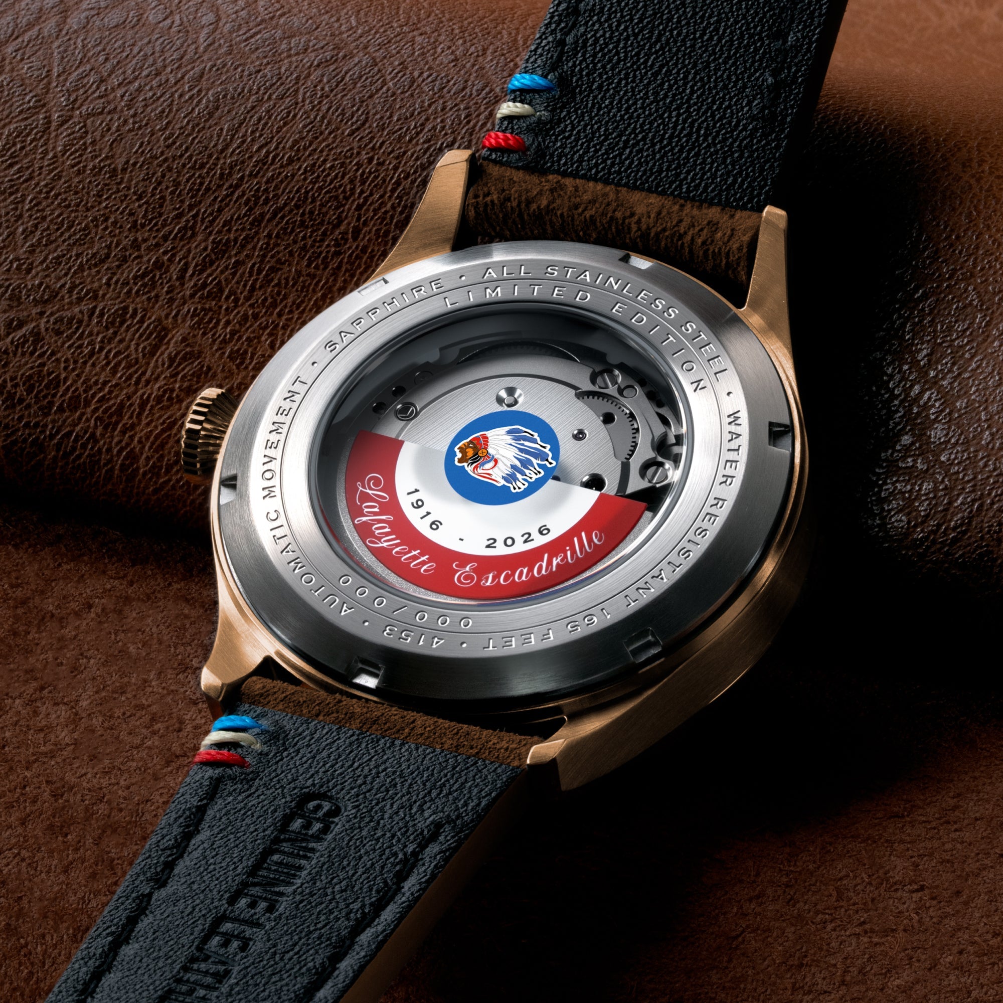 AVI-8 Flyboy Lafayette Automatic 110th Anniversary Limited Edition Tarmac Night Men's Watch AV-4153-04
