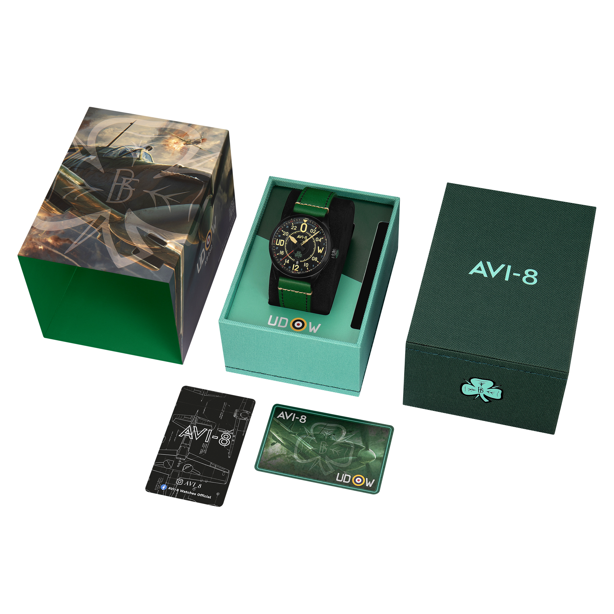 AVI-8 AVI-8 Spitfire Smith 24 Hour Automatic Paddy Limited Edition Paddy Green Men's Watch AV-4154-01