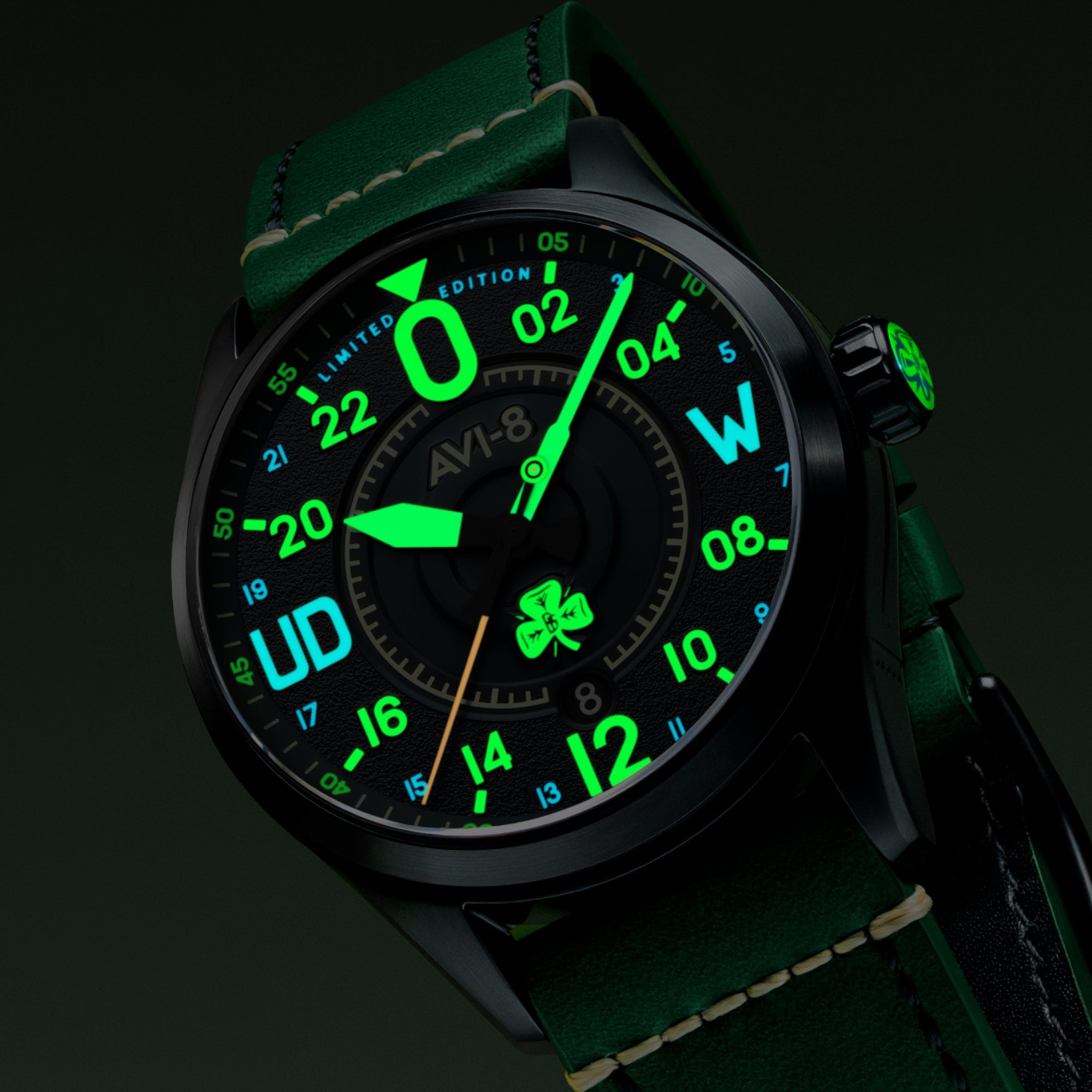AVI-8 AVI-8 Spitfire Smith 24 Hour Automatic Paddy Limited Edition Paddy Green Men's Watch AV-4154-01