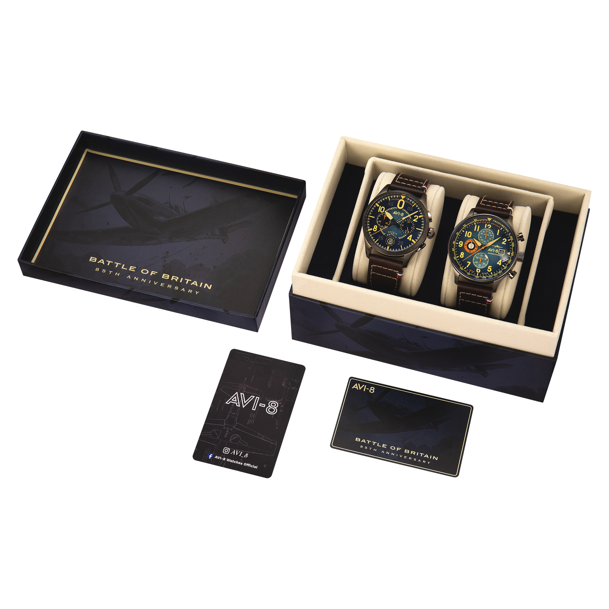 AVI-8 AVI-8 Battle Of Britain 85th Hawker Hurricane and Spitfire Set AV-BOB85-SETA