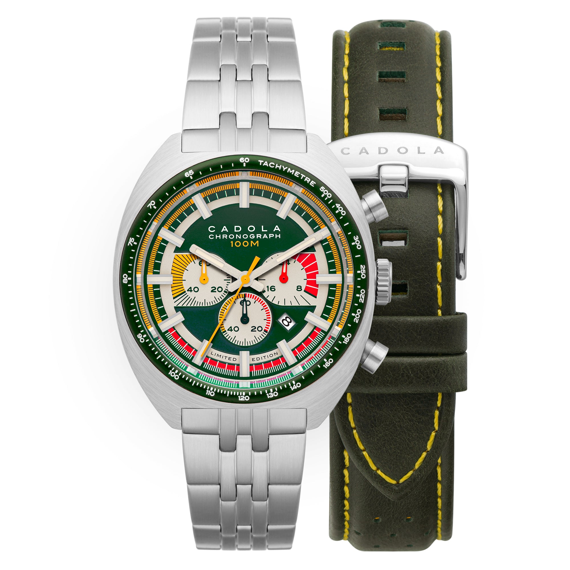 CADOLA Cadola 1977 Chronograph Limited Edition Men's Japanese Quartz Racing Pine Watch CD-1023-44