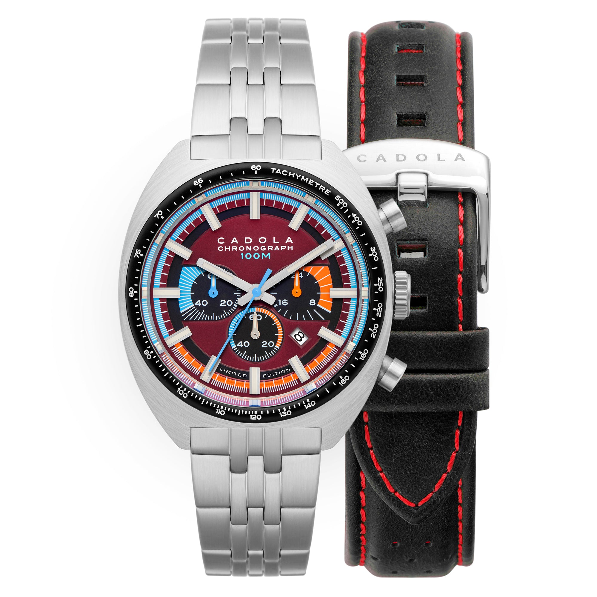 CADOLA Cadola 1977 Chronograph Limited Edition Men's Japanese Quartz Malbec Watch CD-1023-55