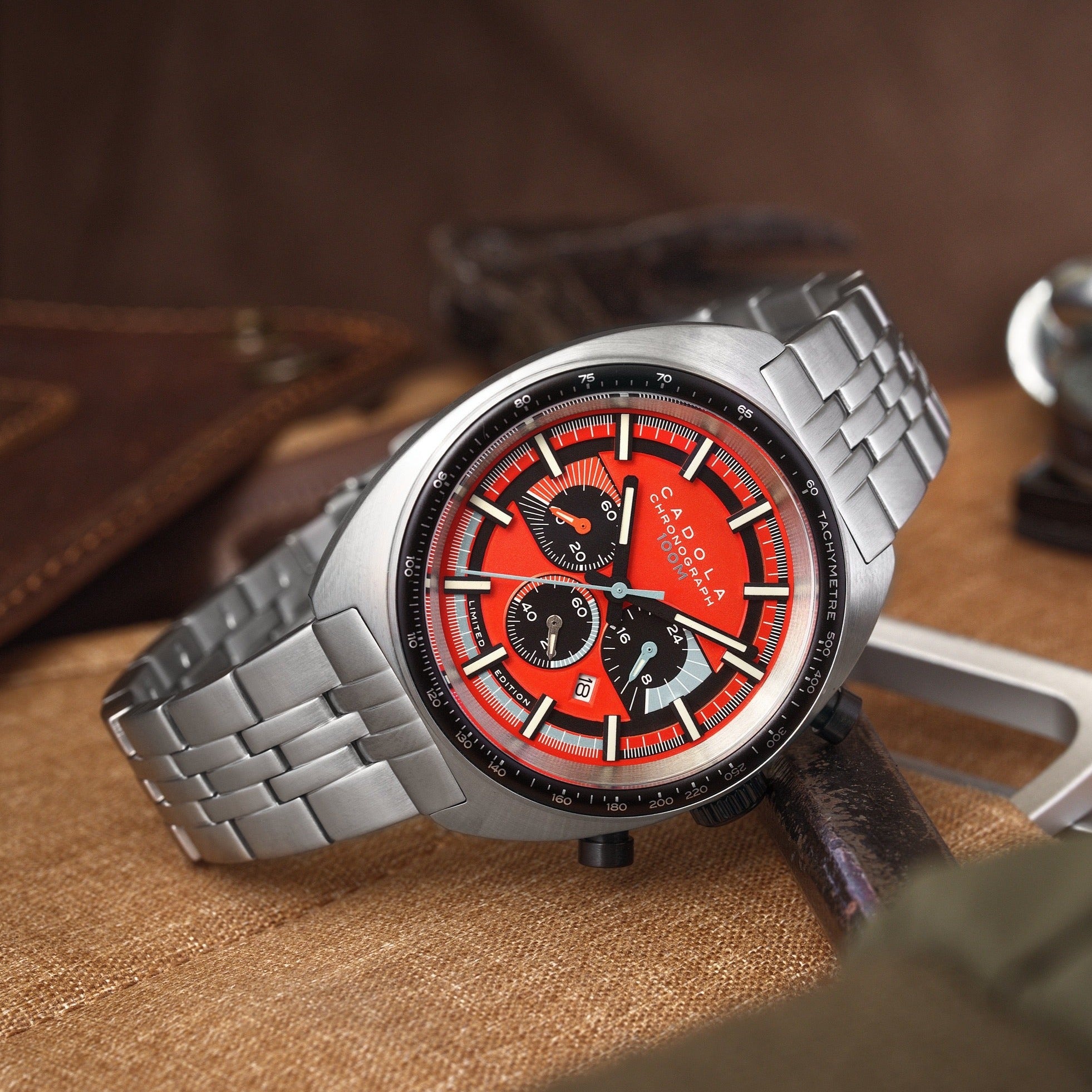CADOLA Cadola 1977 Chronograph Limited Edition Men's Japanese Quartz Mandarin Watch CD-1023-77