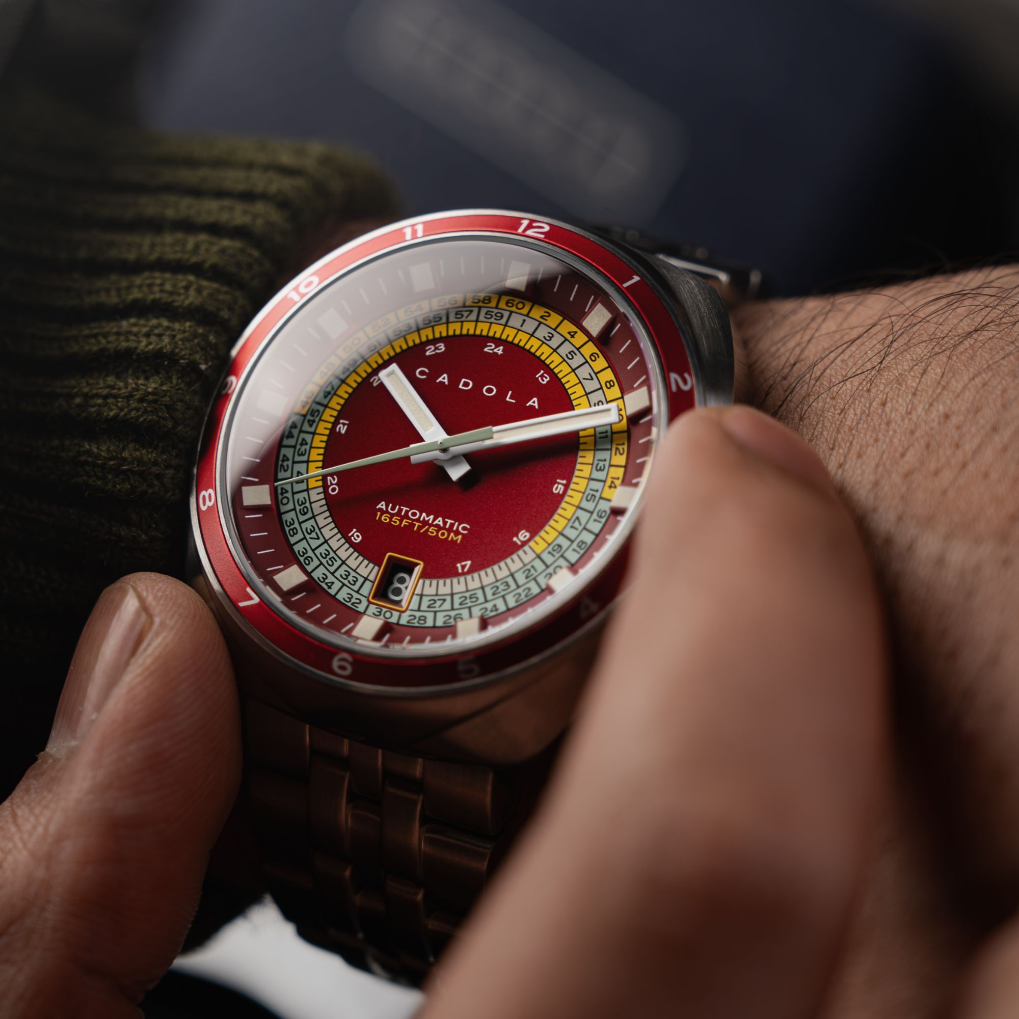 CADOLA Cadola Giulia Suprema Automatic Metallic Red Watch CD-1044-44