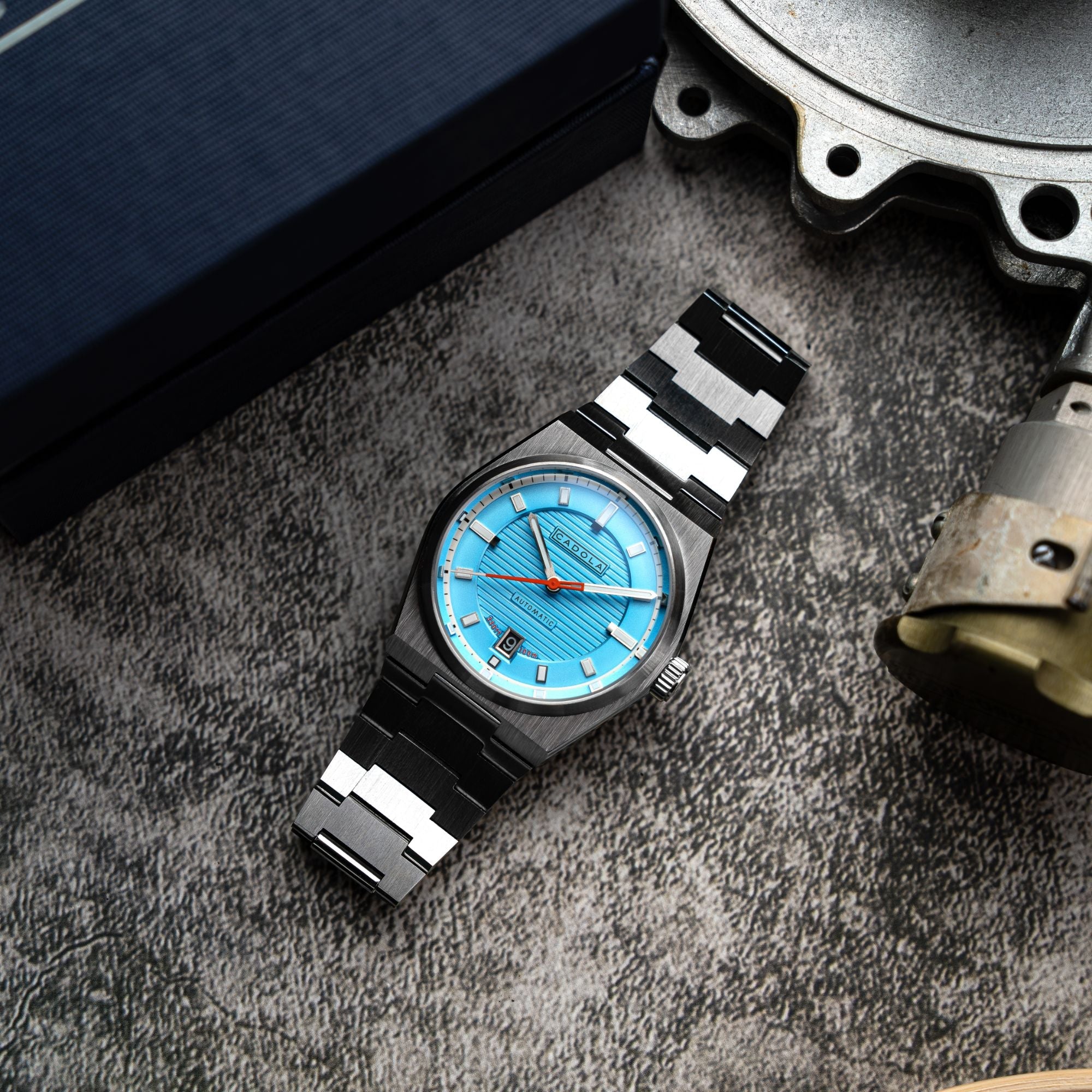 CADOLA Cadola Lydden Hill Automatic Mirror Blue Watch CD-1056-88