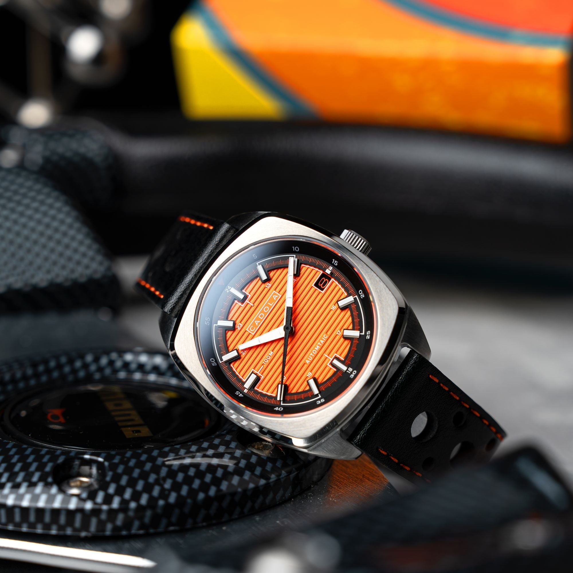 CADOLA Cadola Buxton Automatic Tangerine Orange Watch CD-1057-05