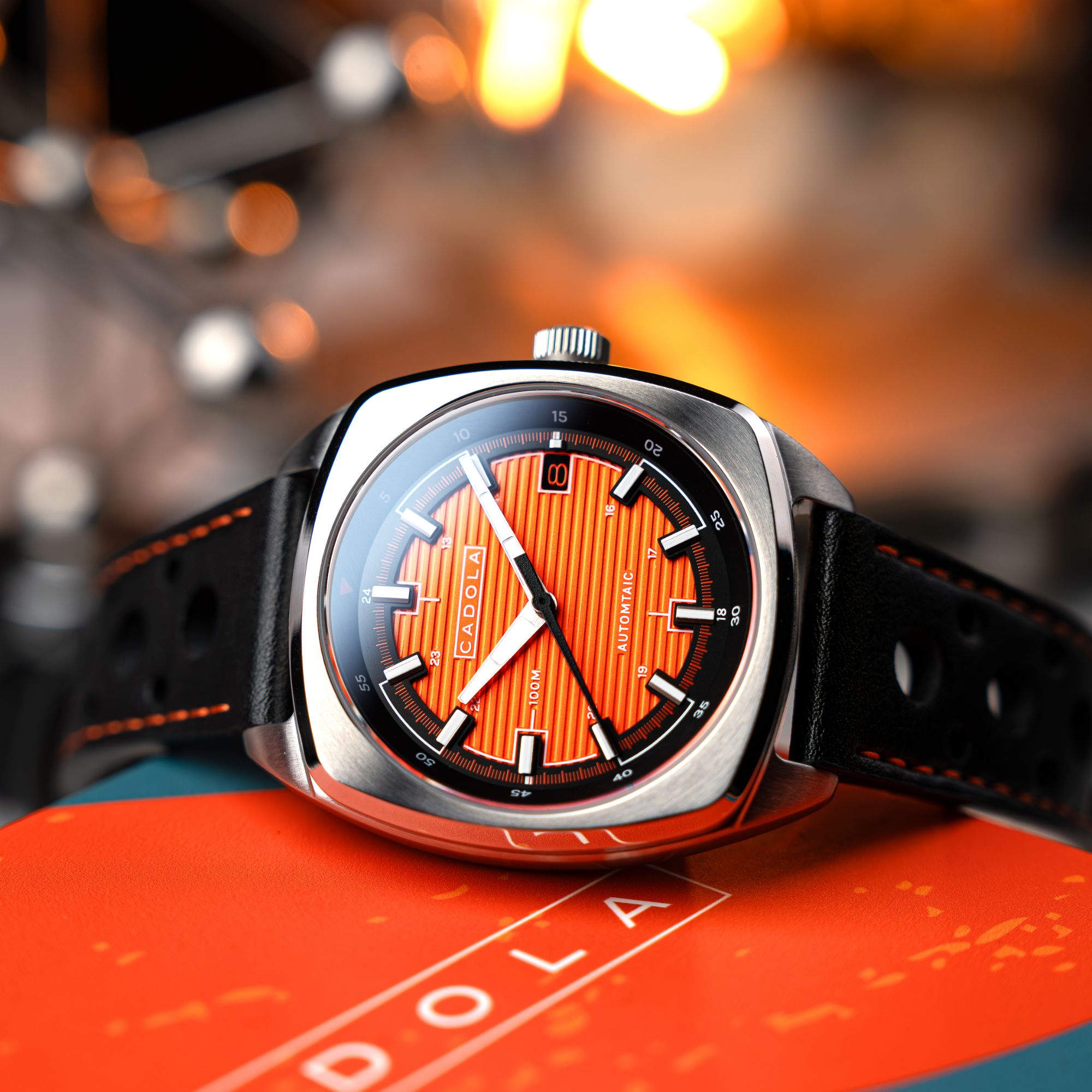 CADOLA Cadola Buxton Automatic Tangerine Orange Watch CD-1057-05