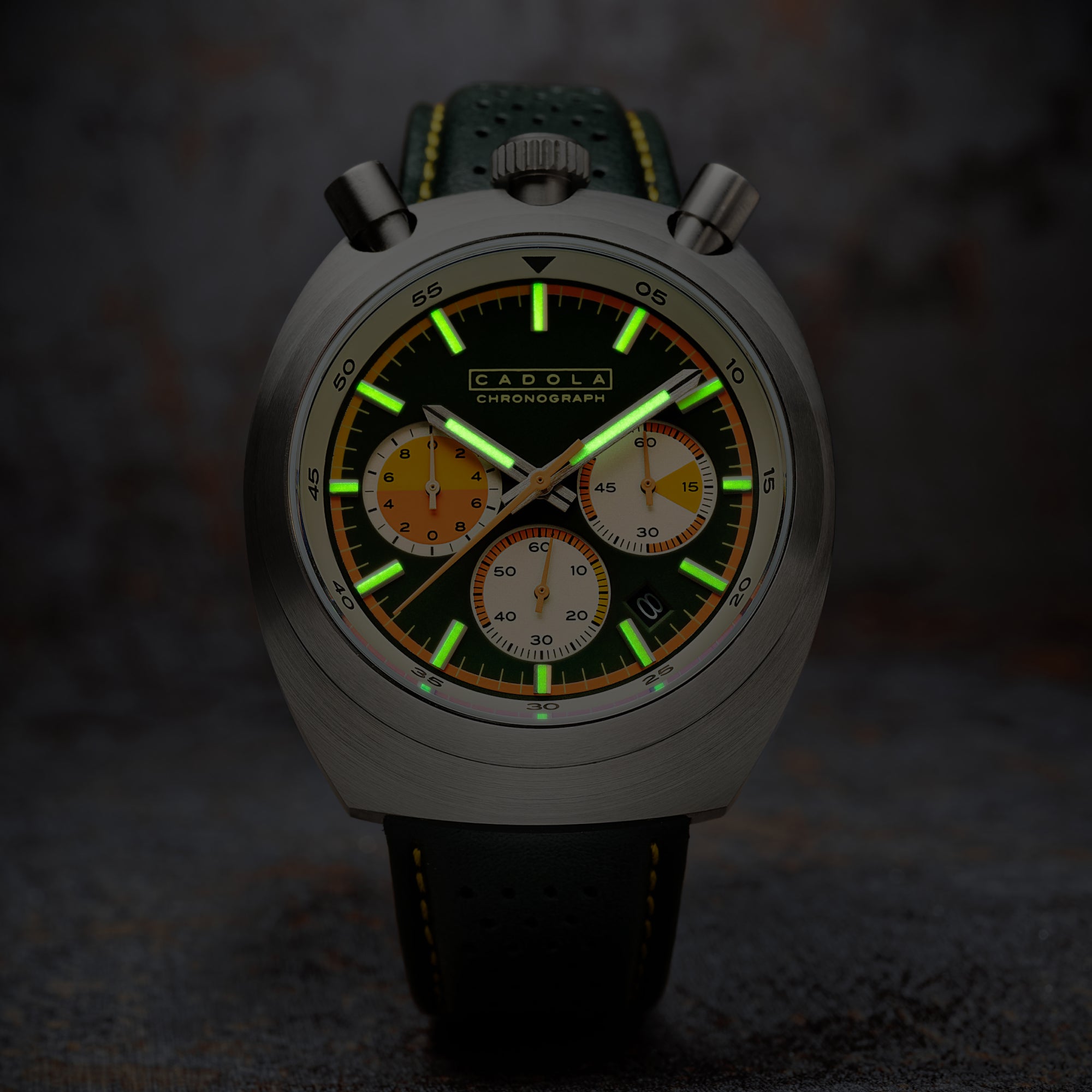 CADOLA Cadola Testa Di Toro Chronograph Speedster Green Men's Watch CD-1058-03