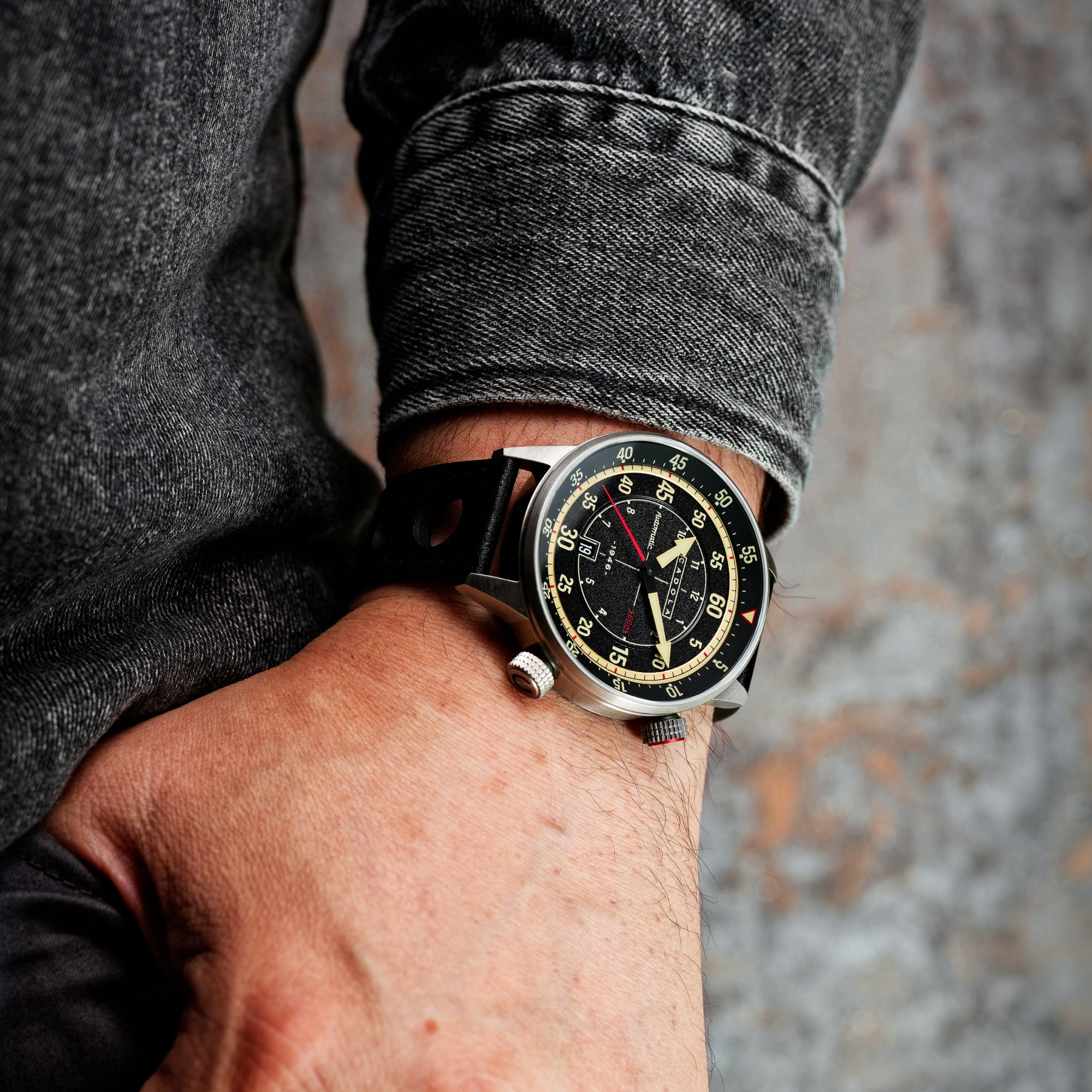 CADOLA Cadola Rally Timer Automatic Ink Black Men's Watch CD-1059-01