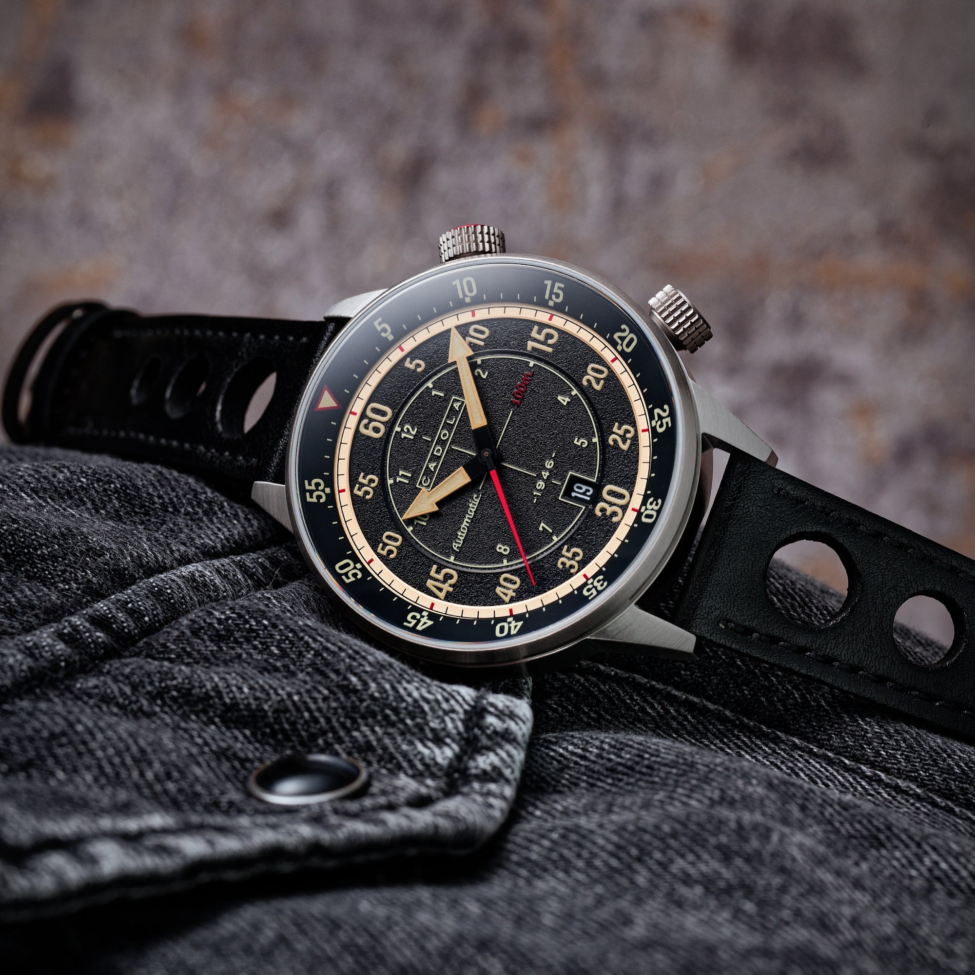 CADOLA Cadola Rally Timer Automatic Ink Black Men's Watch CD-1059-01