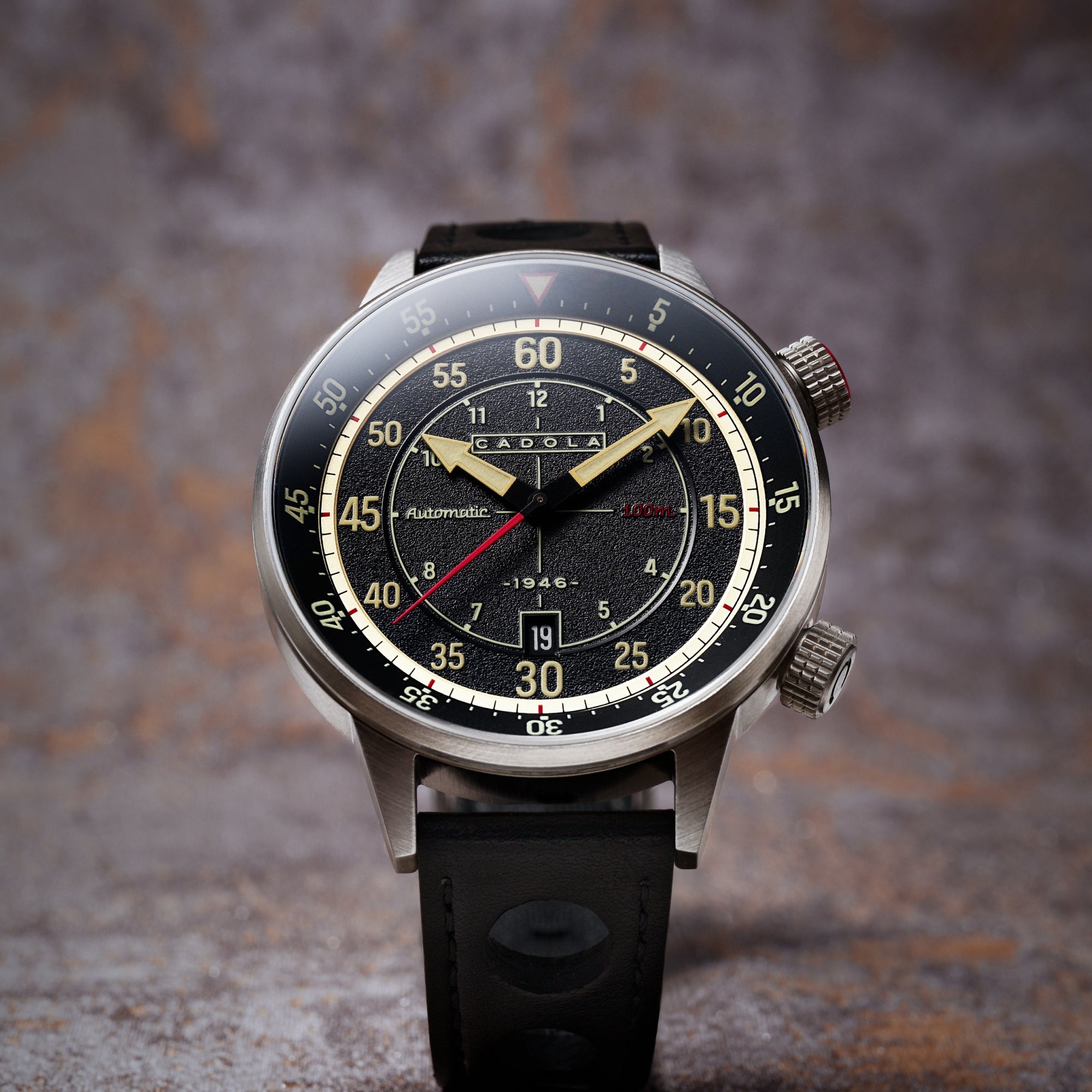 CADOLA Cadola Rally Timer Automatic Ink Black Men's Watch CD-1059-01