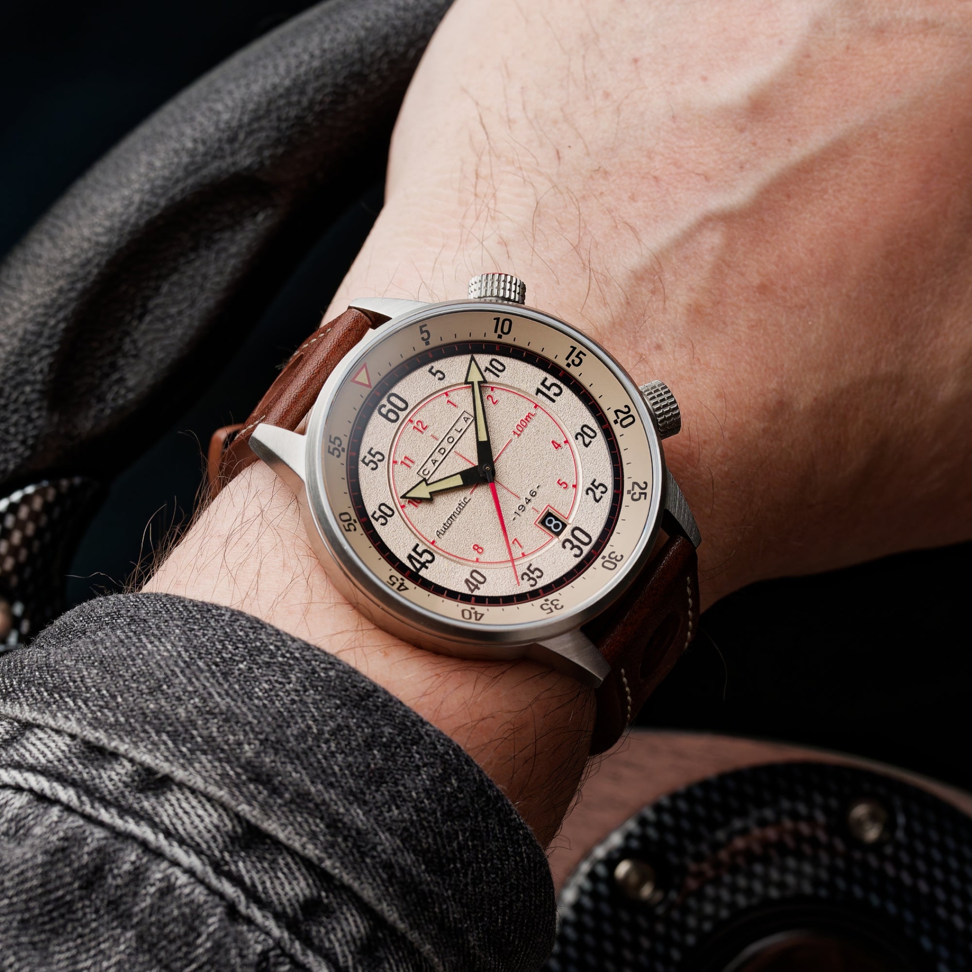 CADOLA Cadola Rally Timer Automatic Dove Grey Men's Watch CD-1059-02