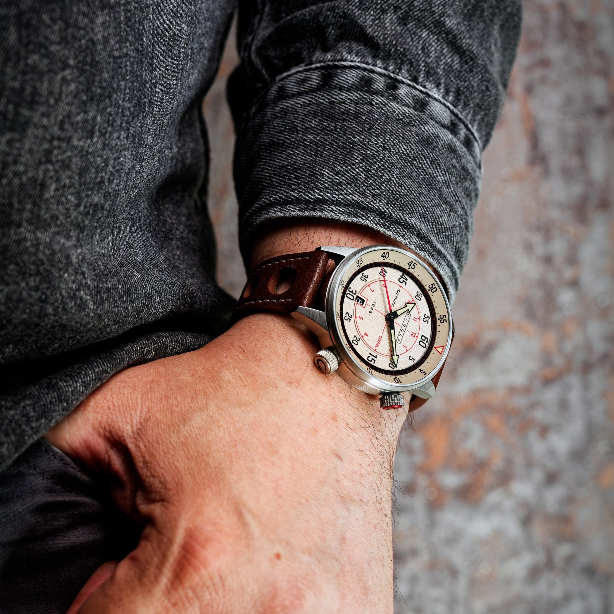 CADOLA Cadola Rally Timer Automatic Dove Grey Men's Watch CD-1059-02