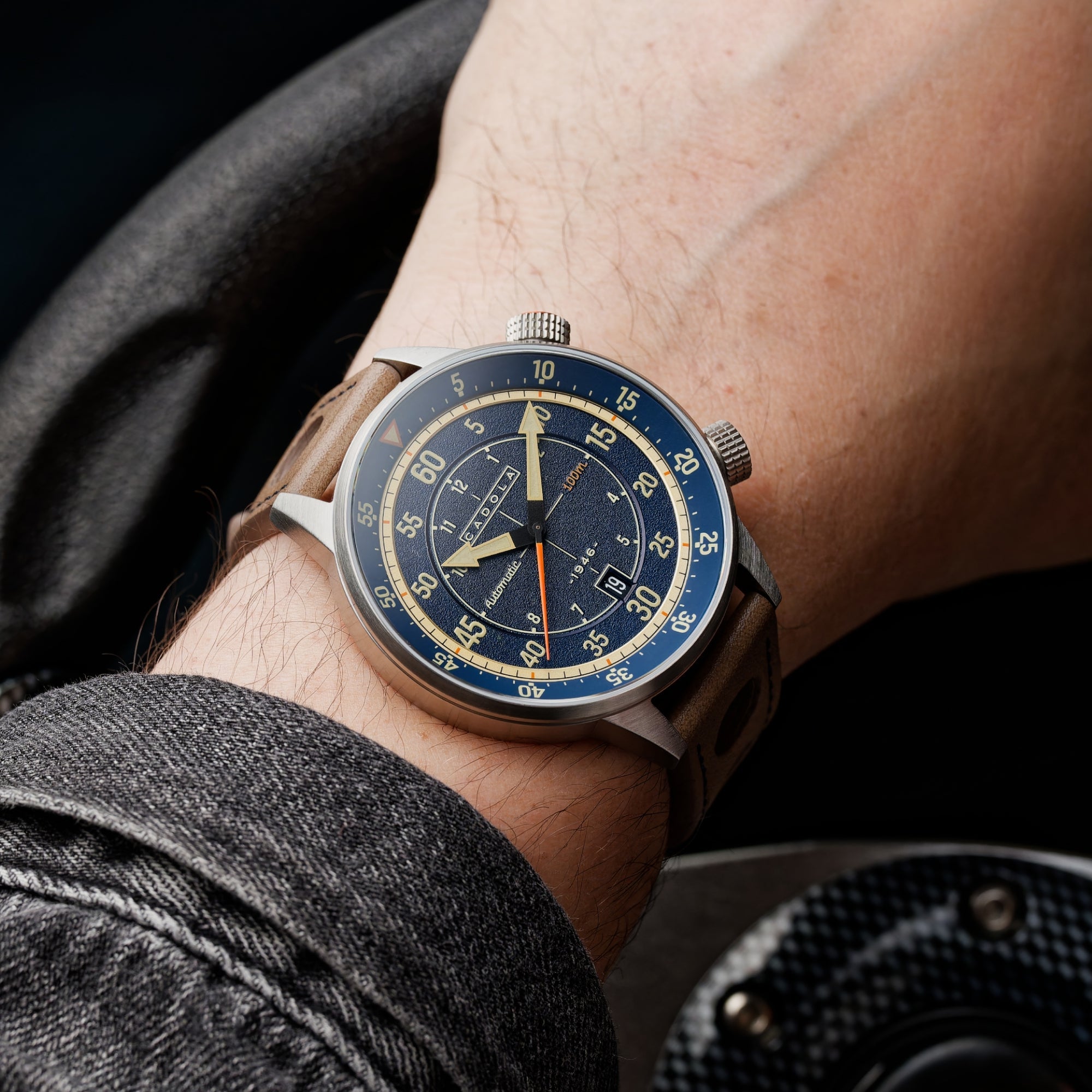 CADOLA Cadola Rally Timer Automatic Denim Blue Men's Watch CD-1059-03