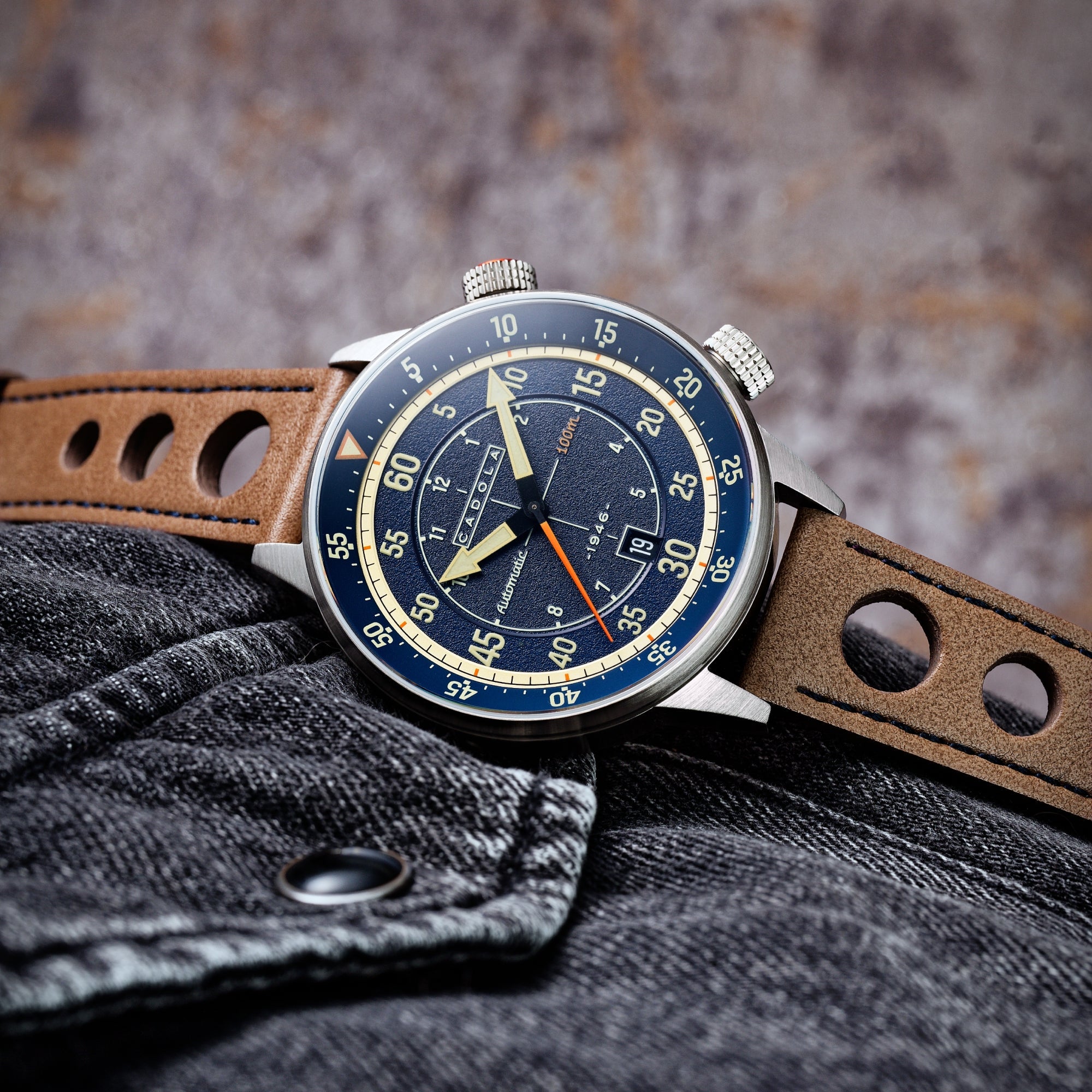 CADOLA Cadola Rally Timer Automatic Denim Blue Men's Watch CD-1059-03