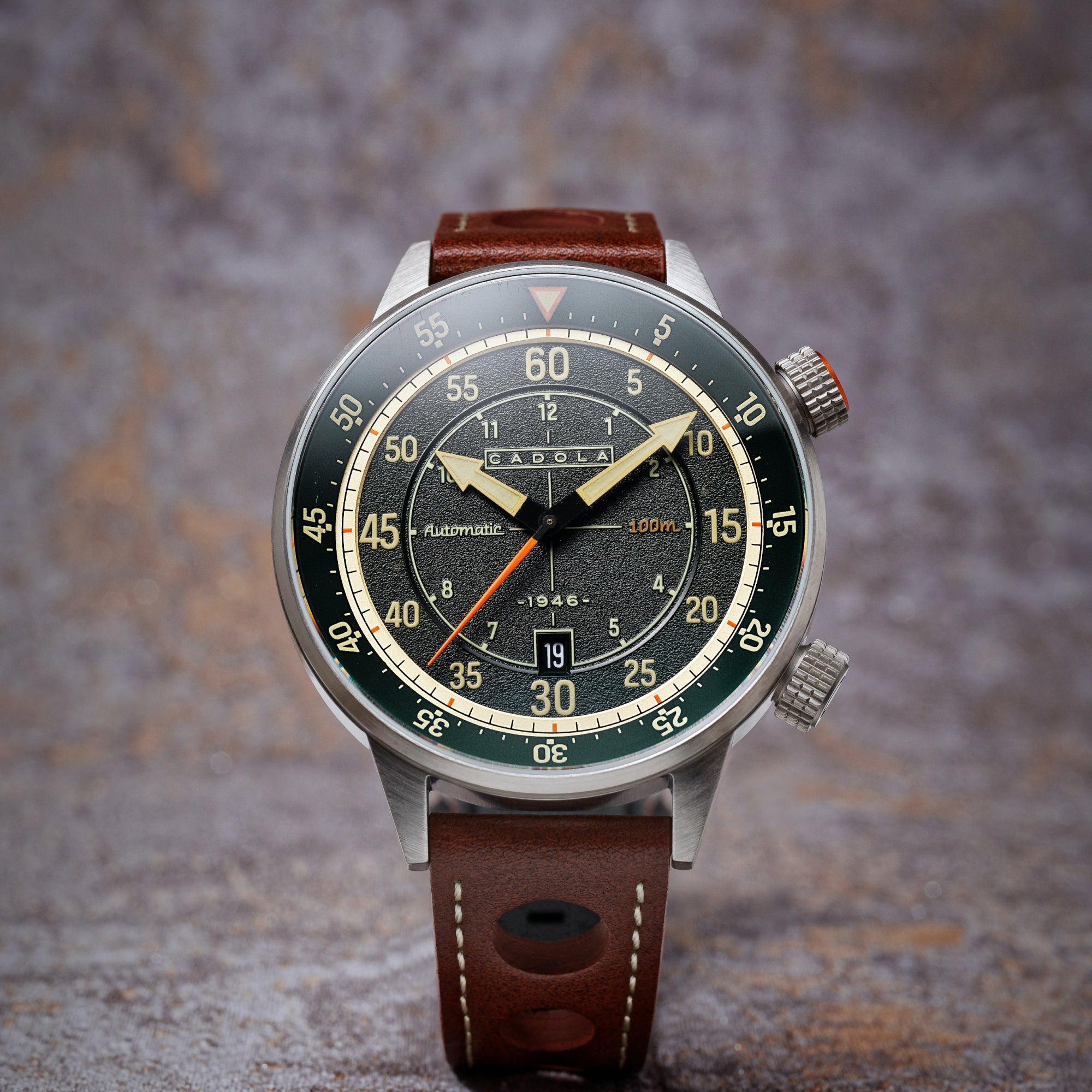 CADOLA Cadola Rally Timer Automatic Bottle Green Men's Watch CD-1059-04