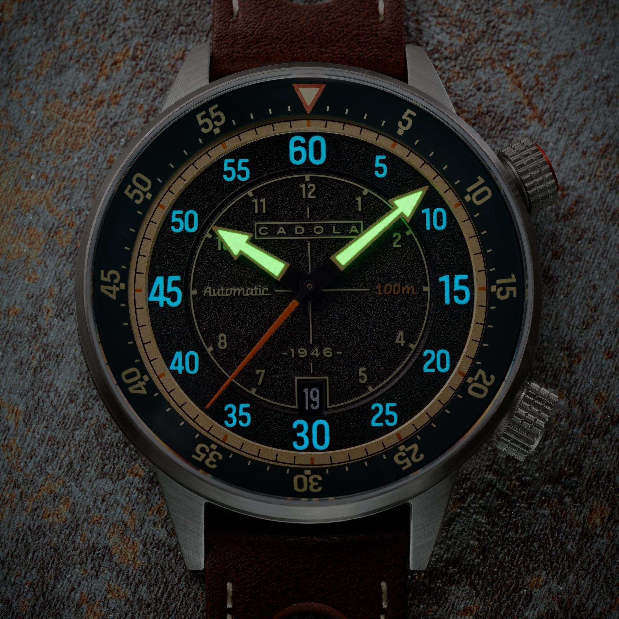 CADOLA Cadola Rally Timer Automatic Bottle Green Men's Watch CD-1059-04