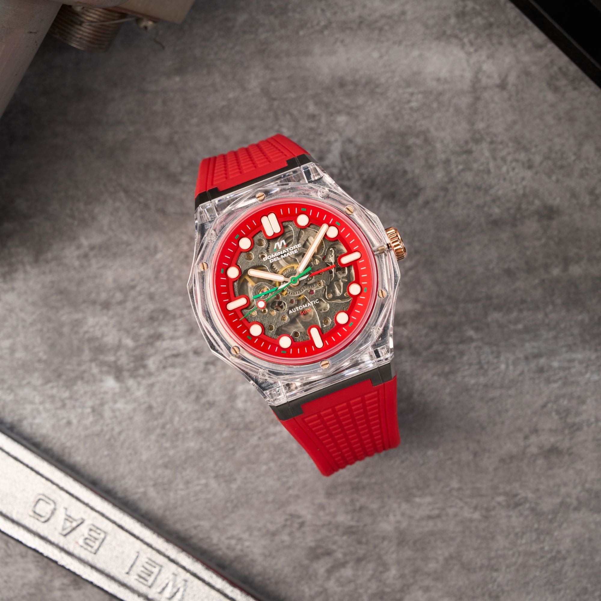 Dominatore Del Mare Dominatore Del Mare Ravello Automatic Fiery Red Men's Watch DD-8029-06