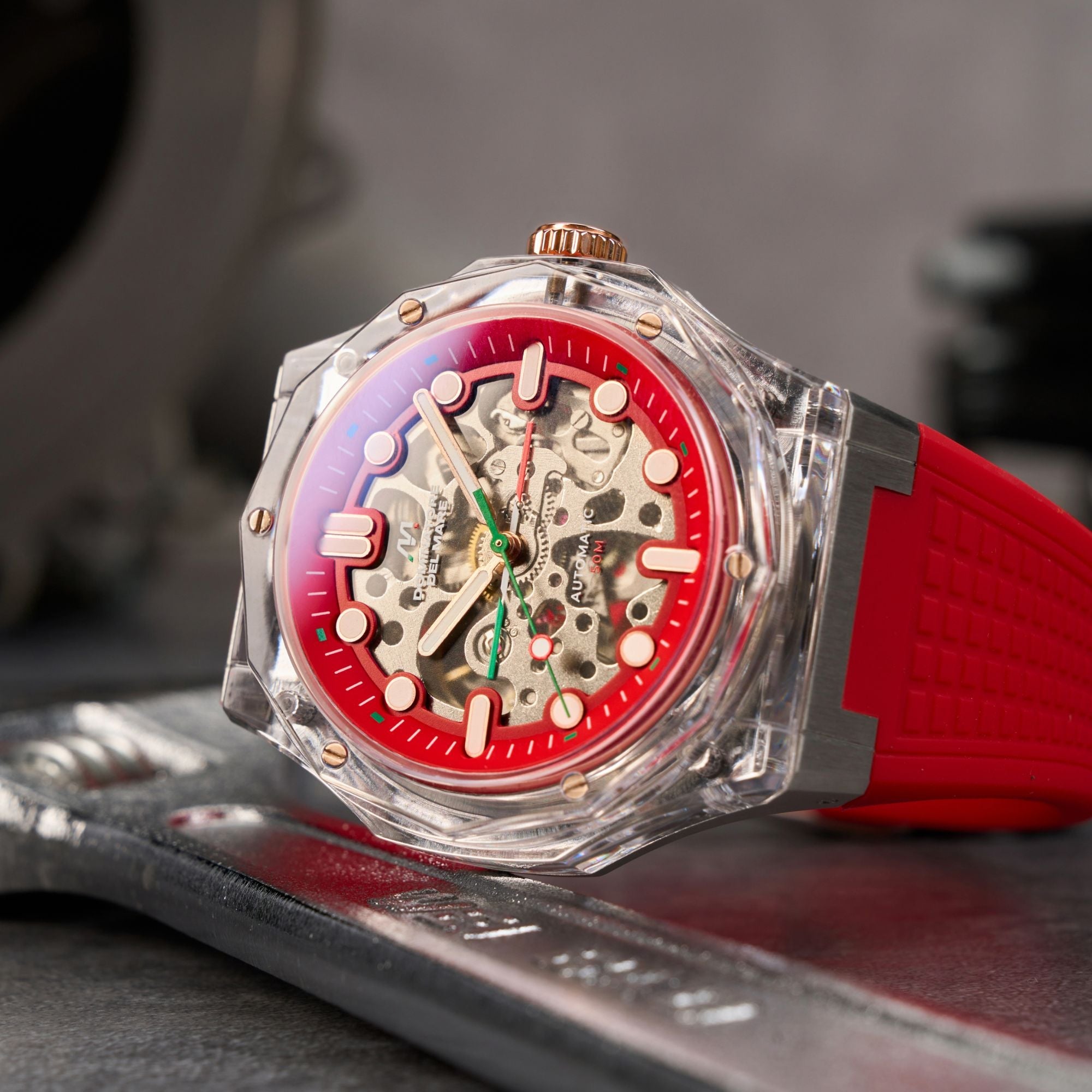 Dominatore Del Mare Dominatore Del Mare Ravello Automatic Fiery Red Men's Watch DD-8029-06