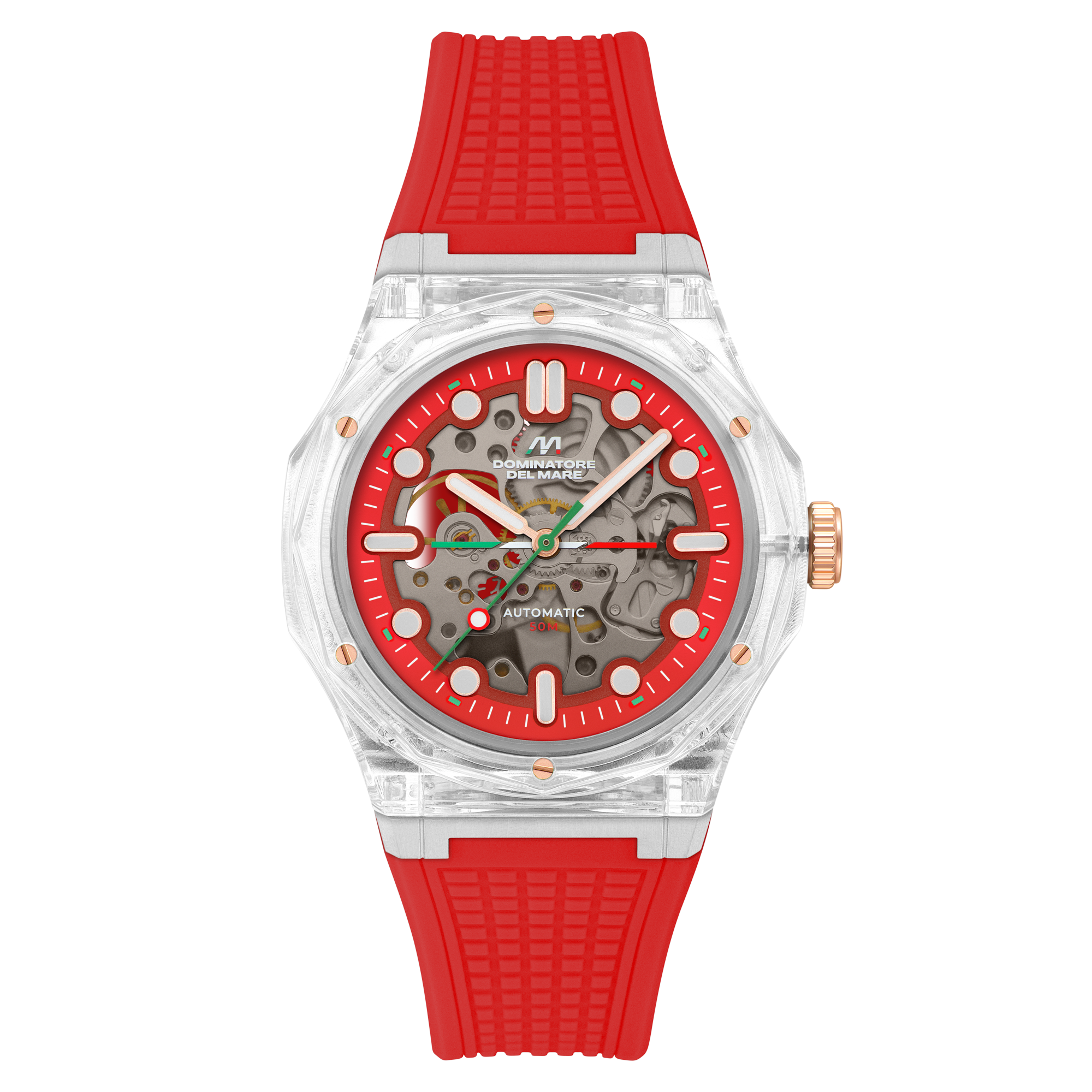 Dominatore Del Mare Dominatore Del Mare Ravello Automatic Fiery Red Men's Watch DD-8029-06