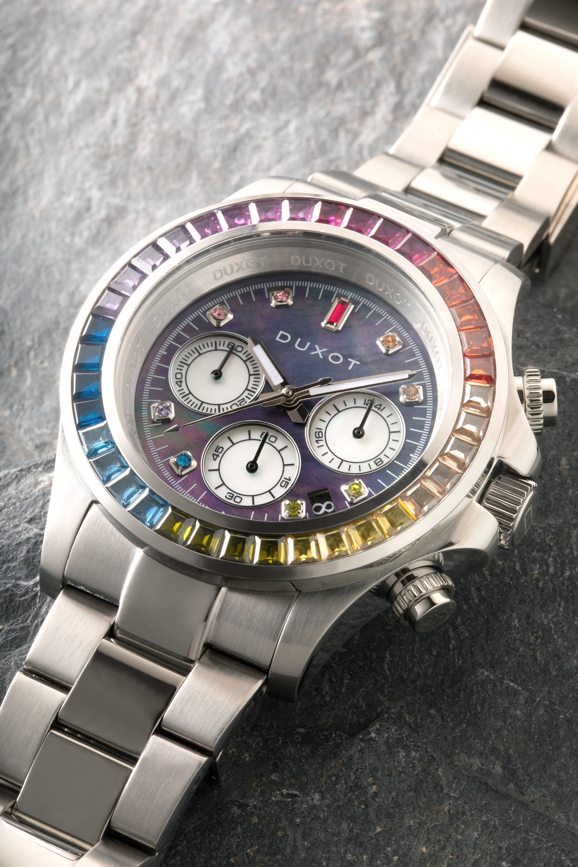 DUXOT Duxot Atlantica Japanese Meca-quartz Rainbow Mother Of Pearl Watch DX-2048-11