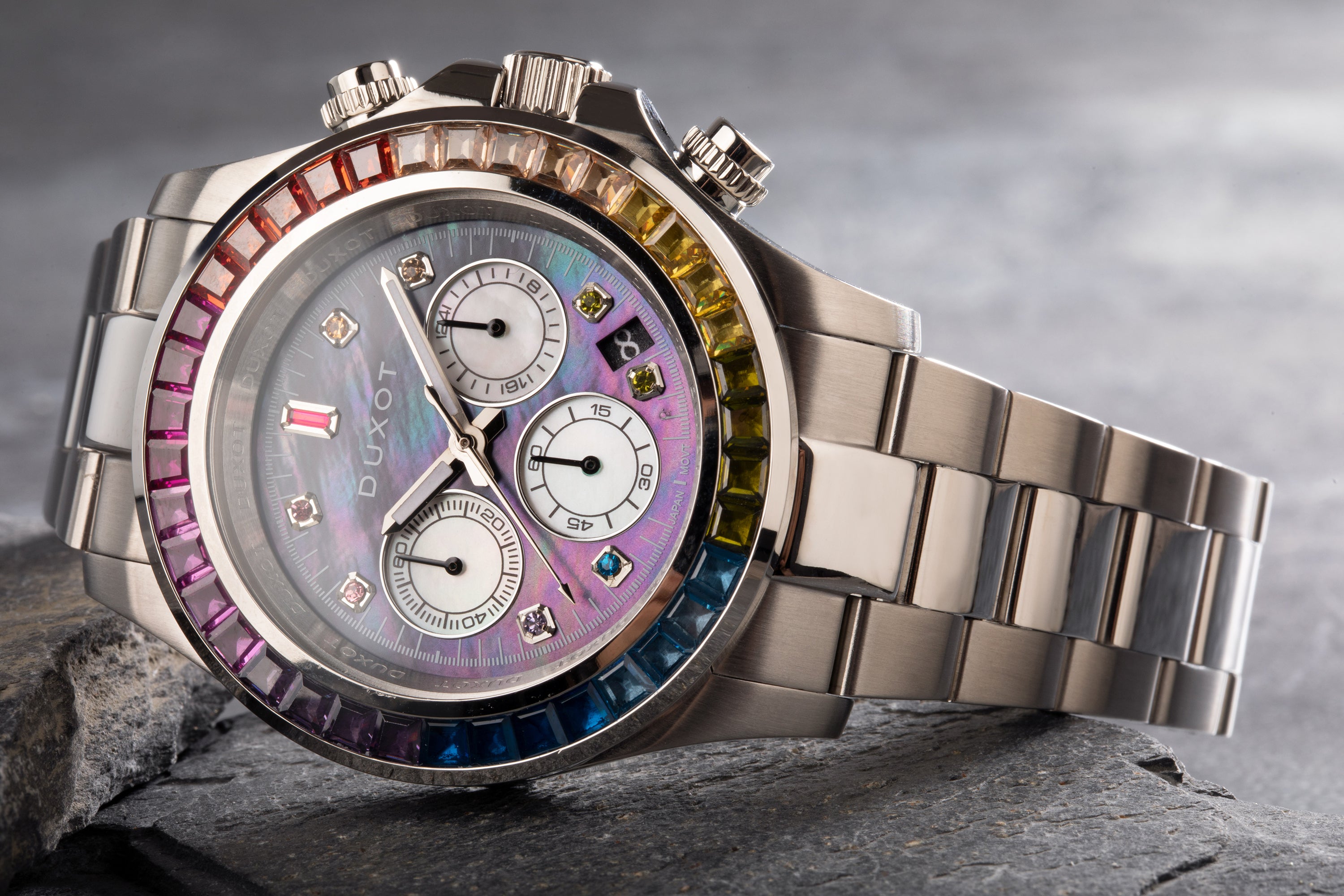 DUXOT Duxot Atlantica Japanese Meca-quartz Rainbow Mother Of Pearl Watch DX-2048-11