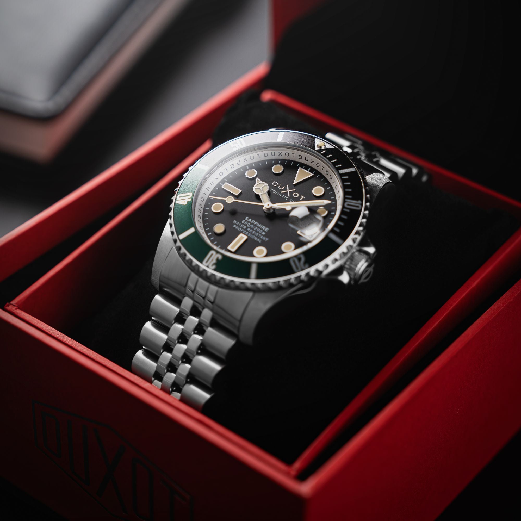 DUXOT Duxot Atlantica Diver Automatic Pitch Black Men's Watch DX-2057-77