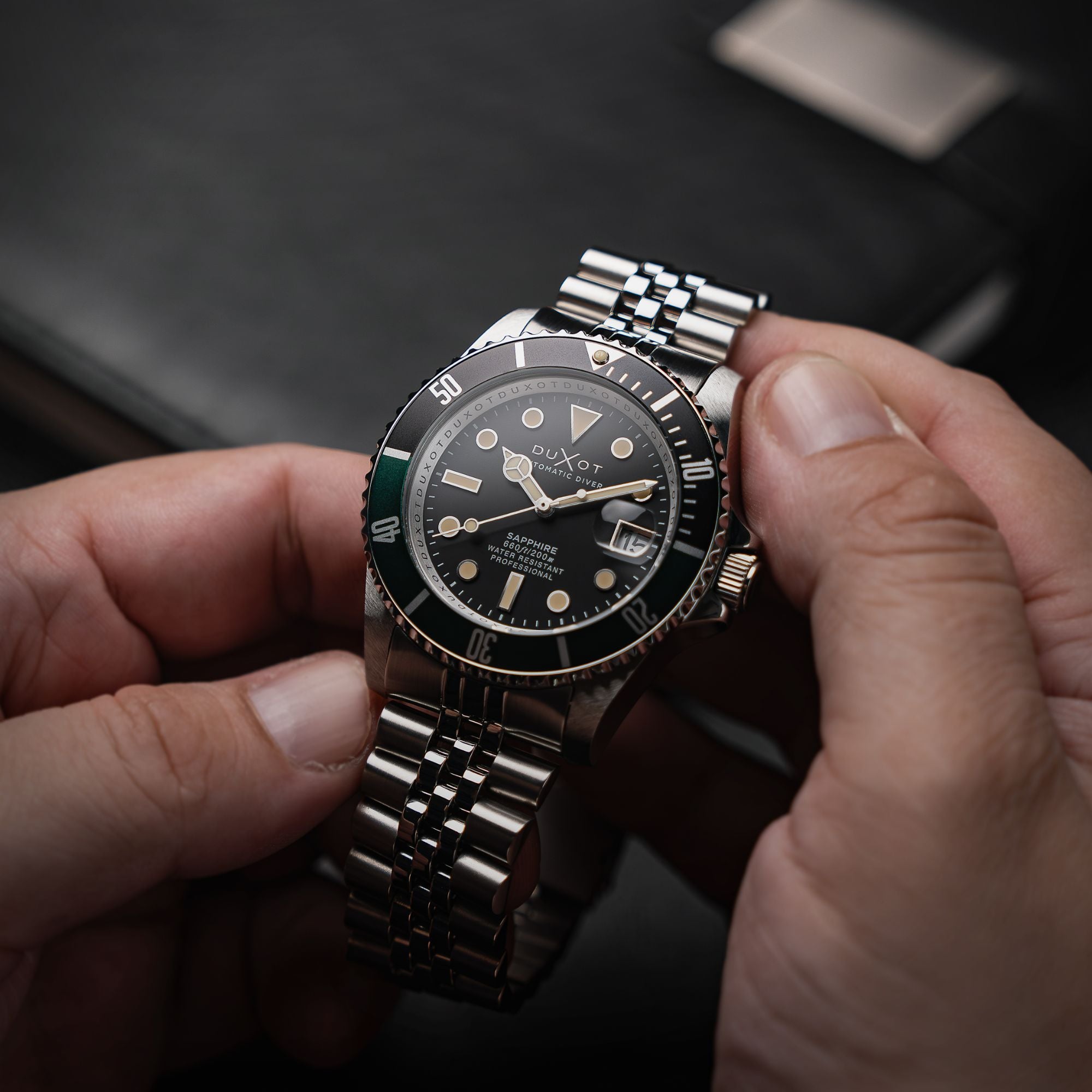 DUXOT Duxot Atlantica Diver Automatic Pitch Black Men's Watch DX-2057-77