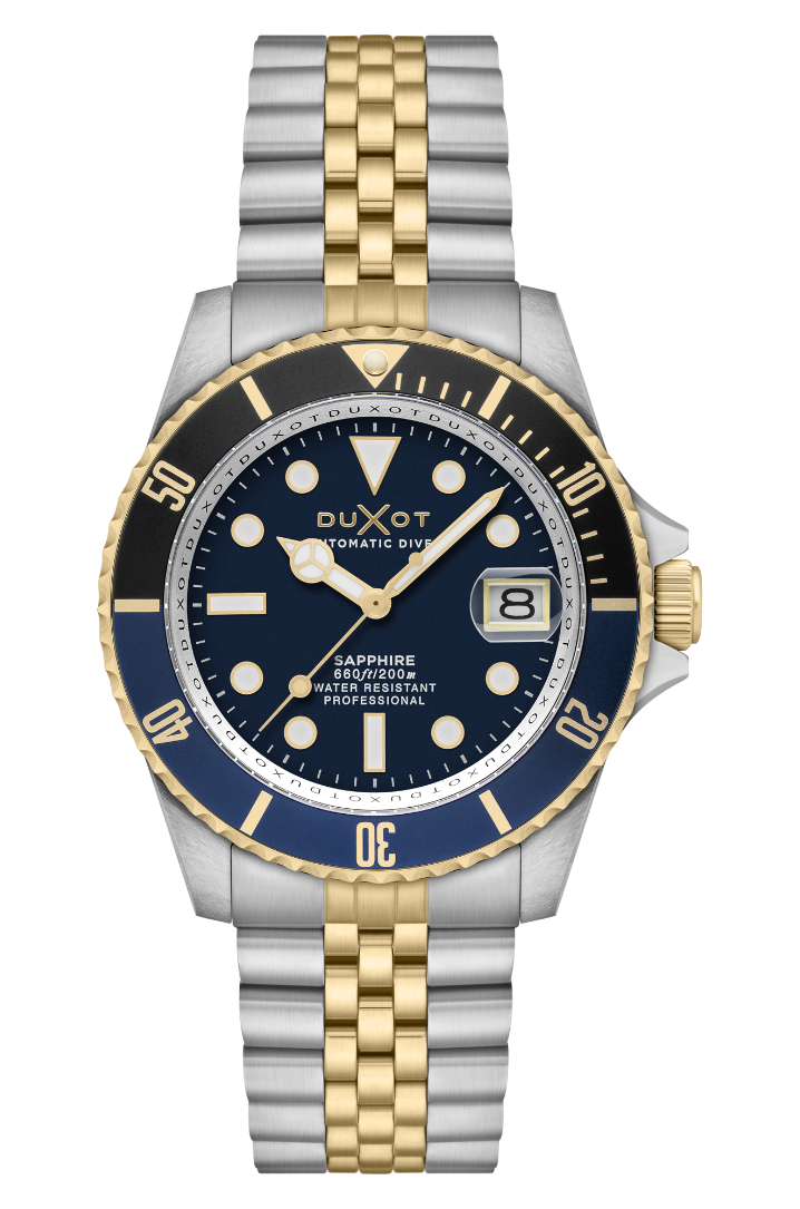 DUXOT Duxot Atlantica Diver Automatic Two Tone Blue Men's Watch DX-2057-AA
