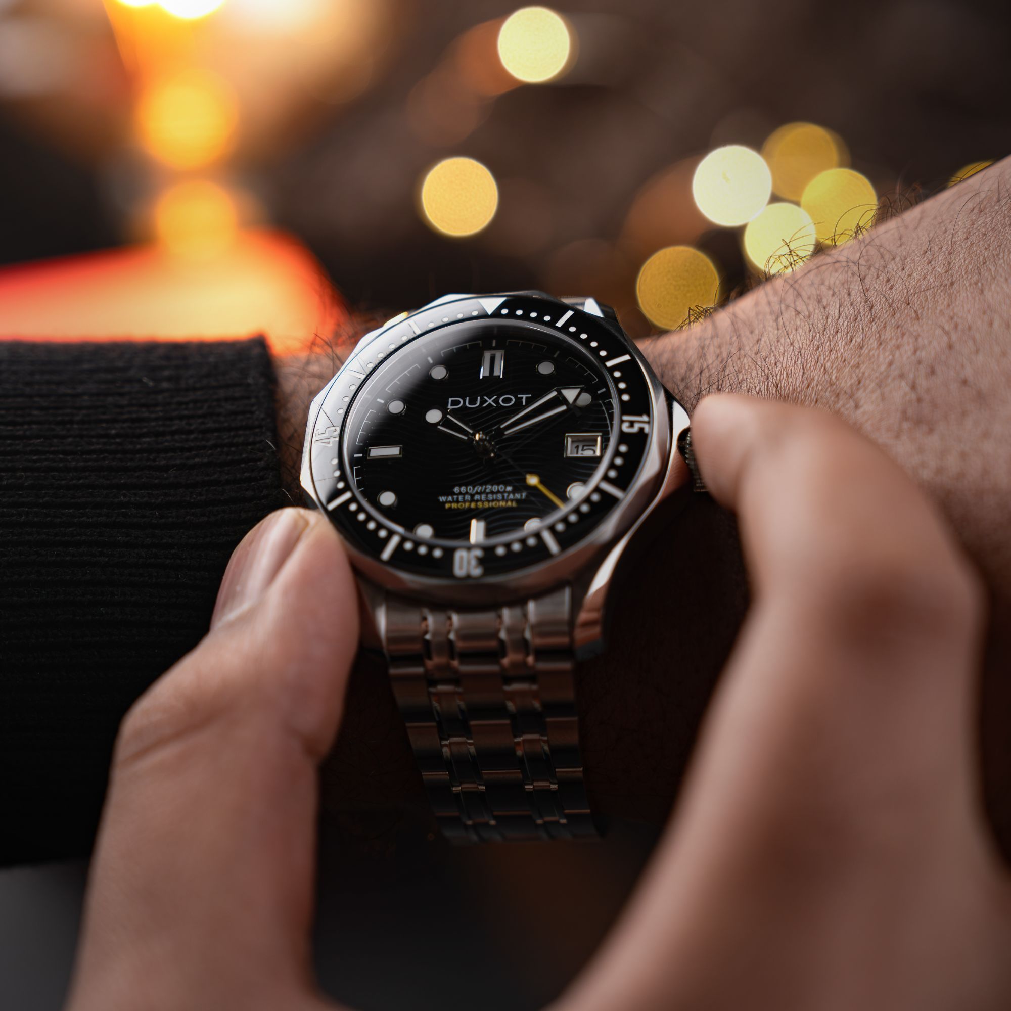 DUXOT Duxot Henri Diver Automatic Ink Black Men's Watch DX-2060-11