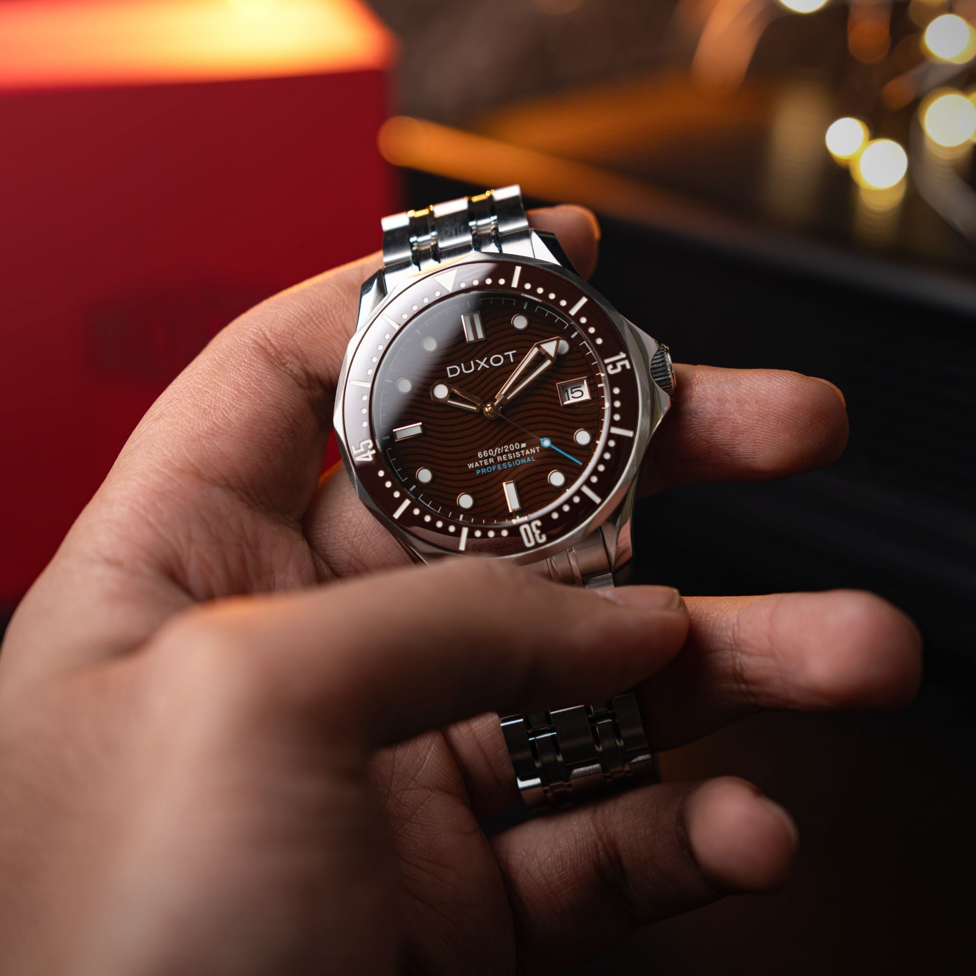 DUXOT Duxot Henri Diver Automatic Deep Brown Men's Watch DX-2060-44