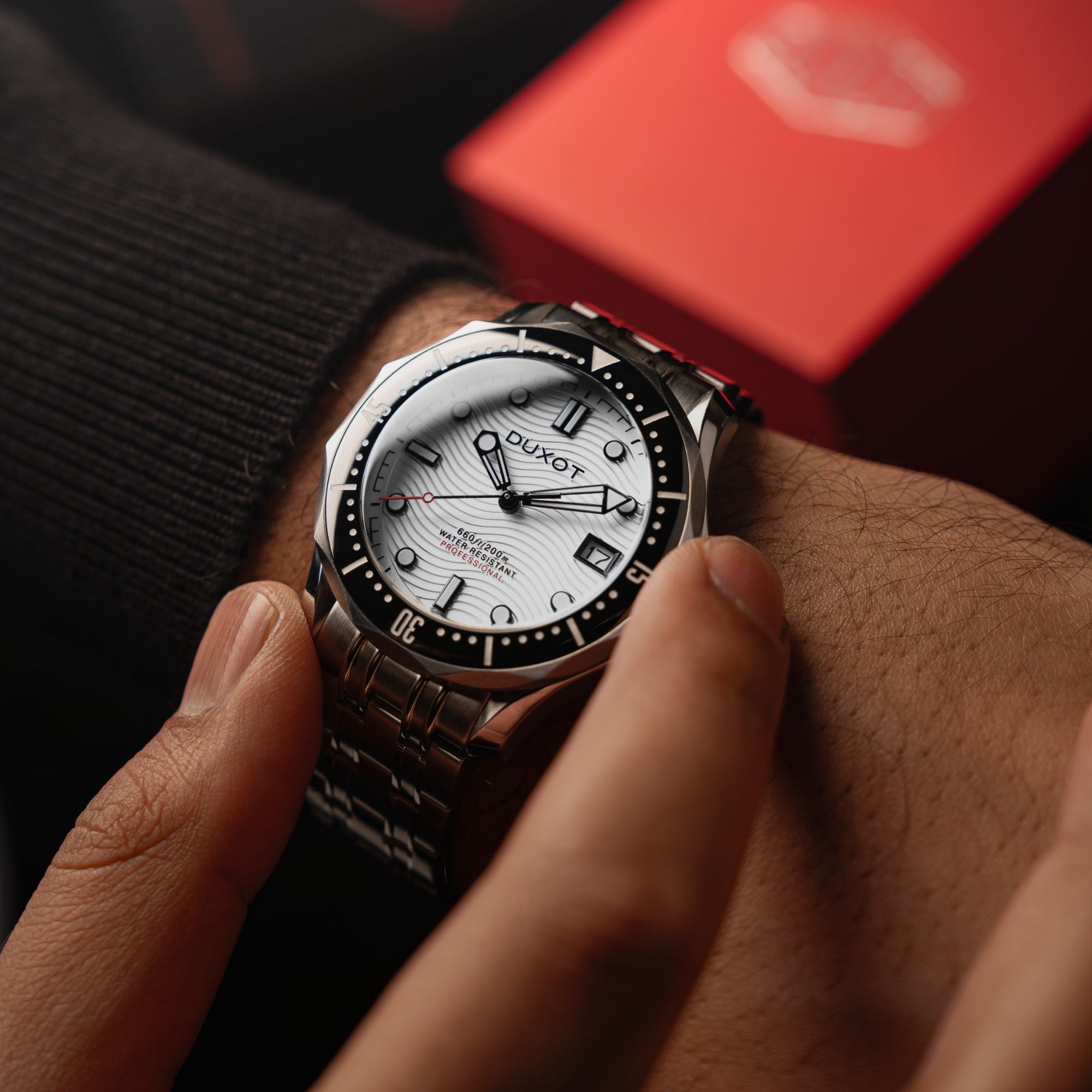 DUXOT Duxot Henri Diver Automatic Matt Silver Men's Watch DX-2060-77