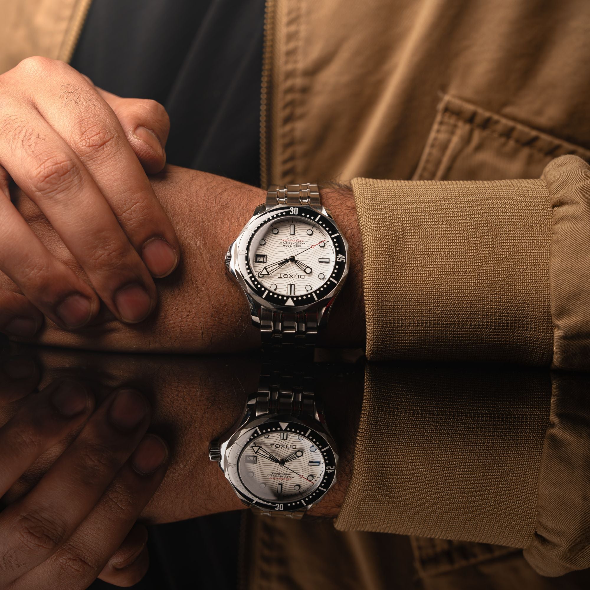 DUXOT Duxot Henri Diver Automatic Matt Silver Men's Watch DX-2060-77