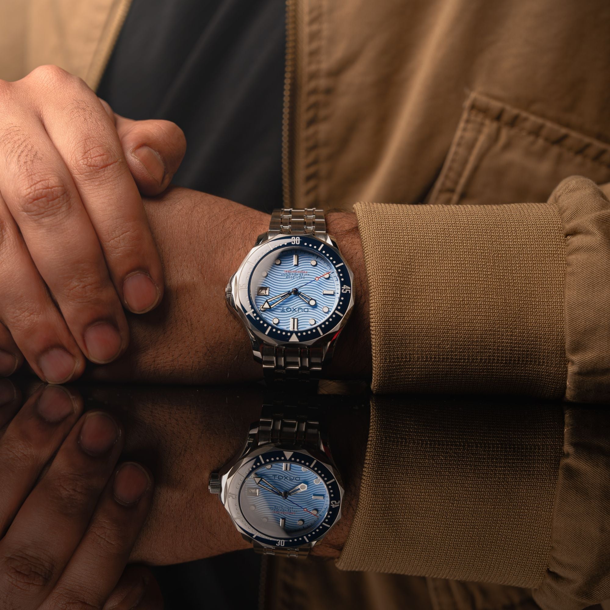 DUXOT Duxot Henri Diver Automatic Ice Blue Men's Watch DX-2060-88