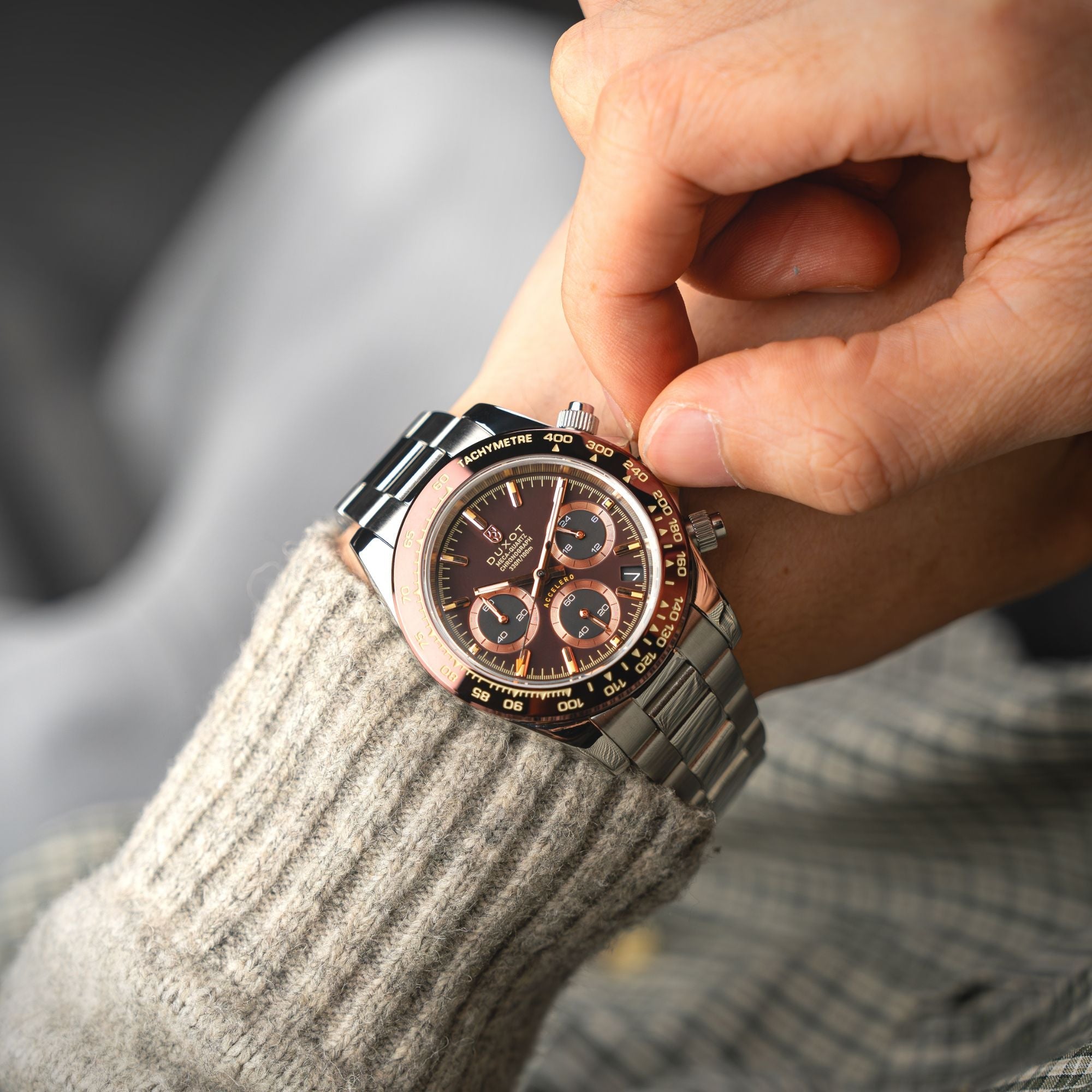 DUXOT Duxot Accelero Chronograph Chestnut Brown Watch DX-2065-44