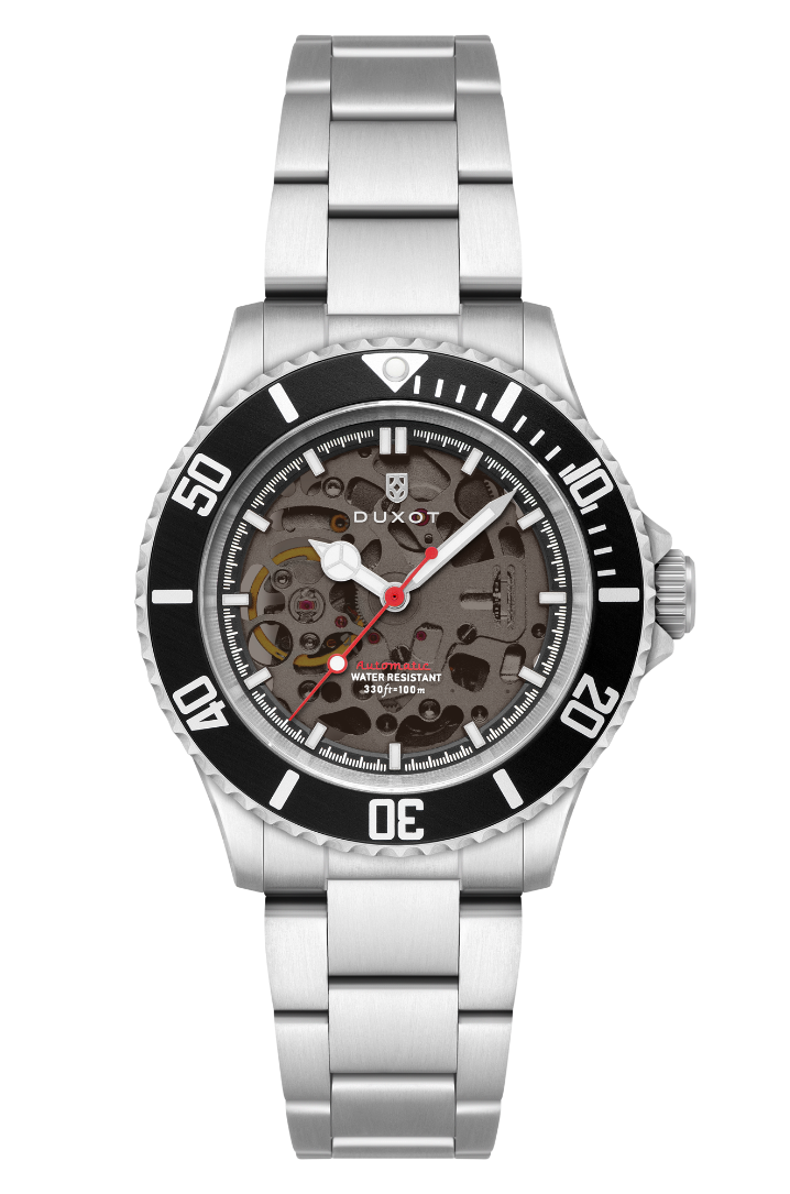DUXOT Duxot Atlantica Skeleton Diver Automatic Black Steel Watch DX-2067-11
