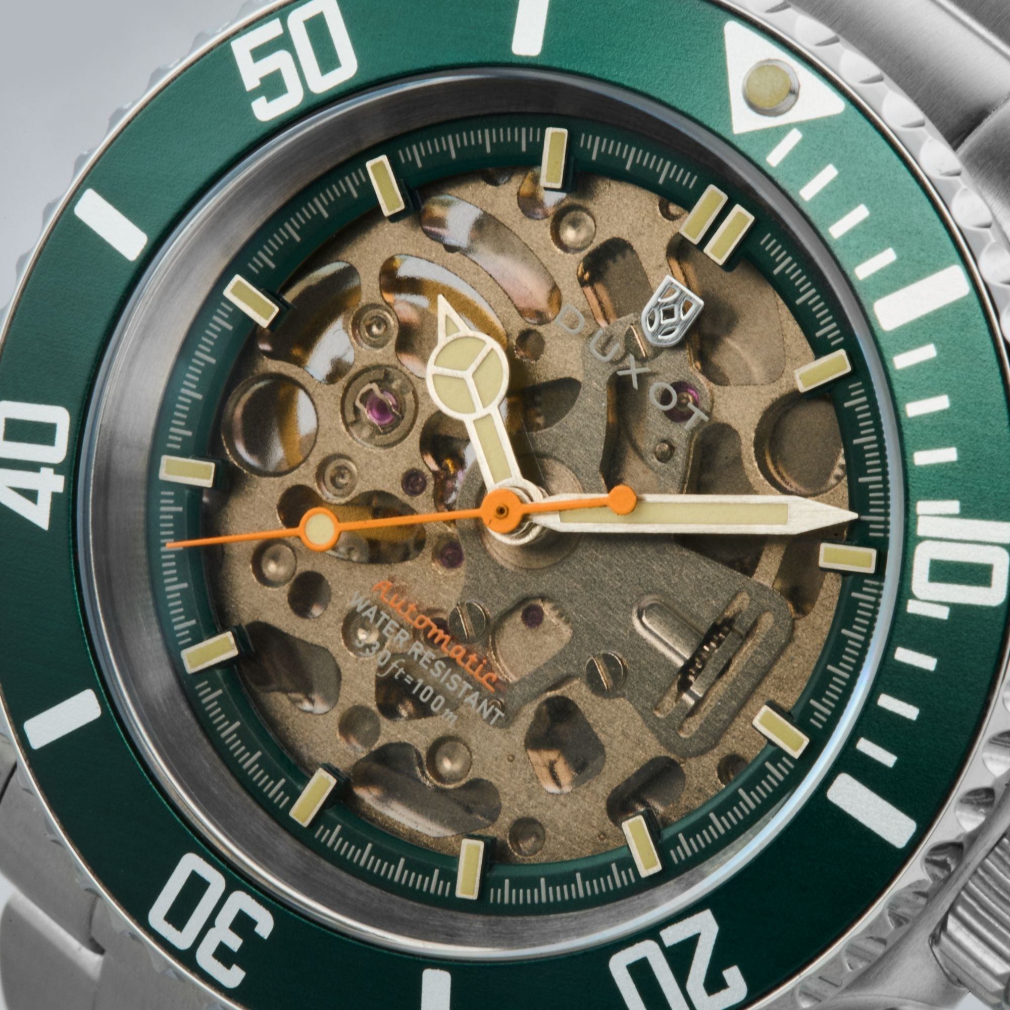 DUXOT Duxot Atlantica Skeleton Diver Automatic Poker Green Watch DX-2067-33