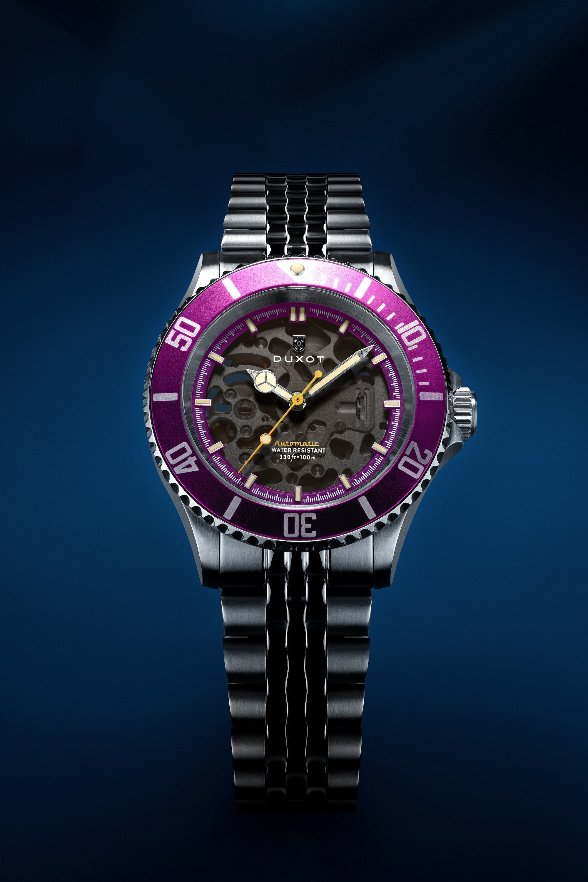 DUXOT Duxot Atlantica Skeleton Diver Automatic Sunset Purple Men's Watch DX-2067-99