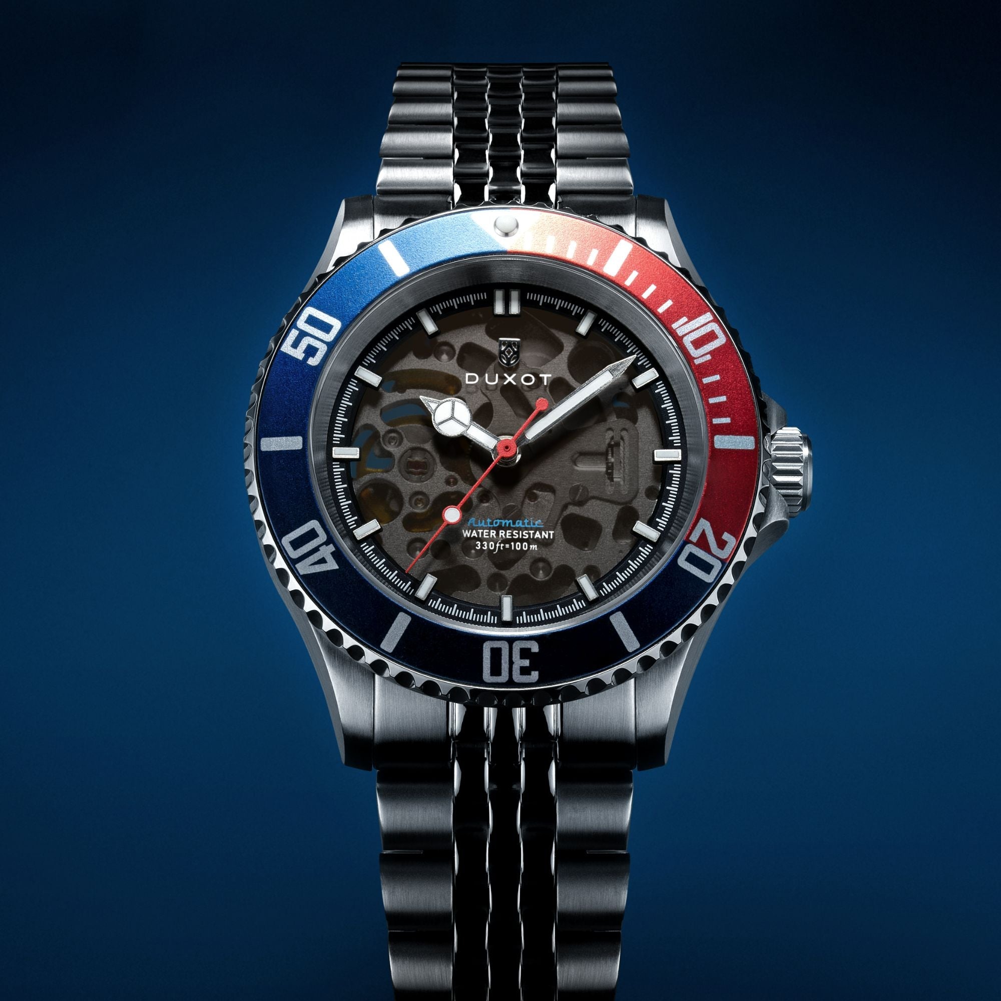 DUXOT Duxot Atlantica Skeleton Diver Automatic Dive Blue Men's Watch DX-2067-AA