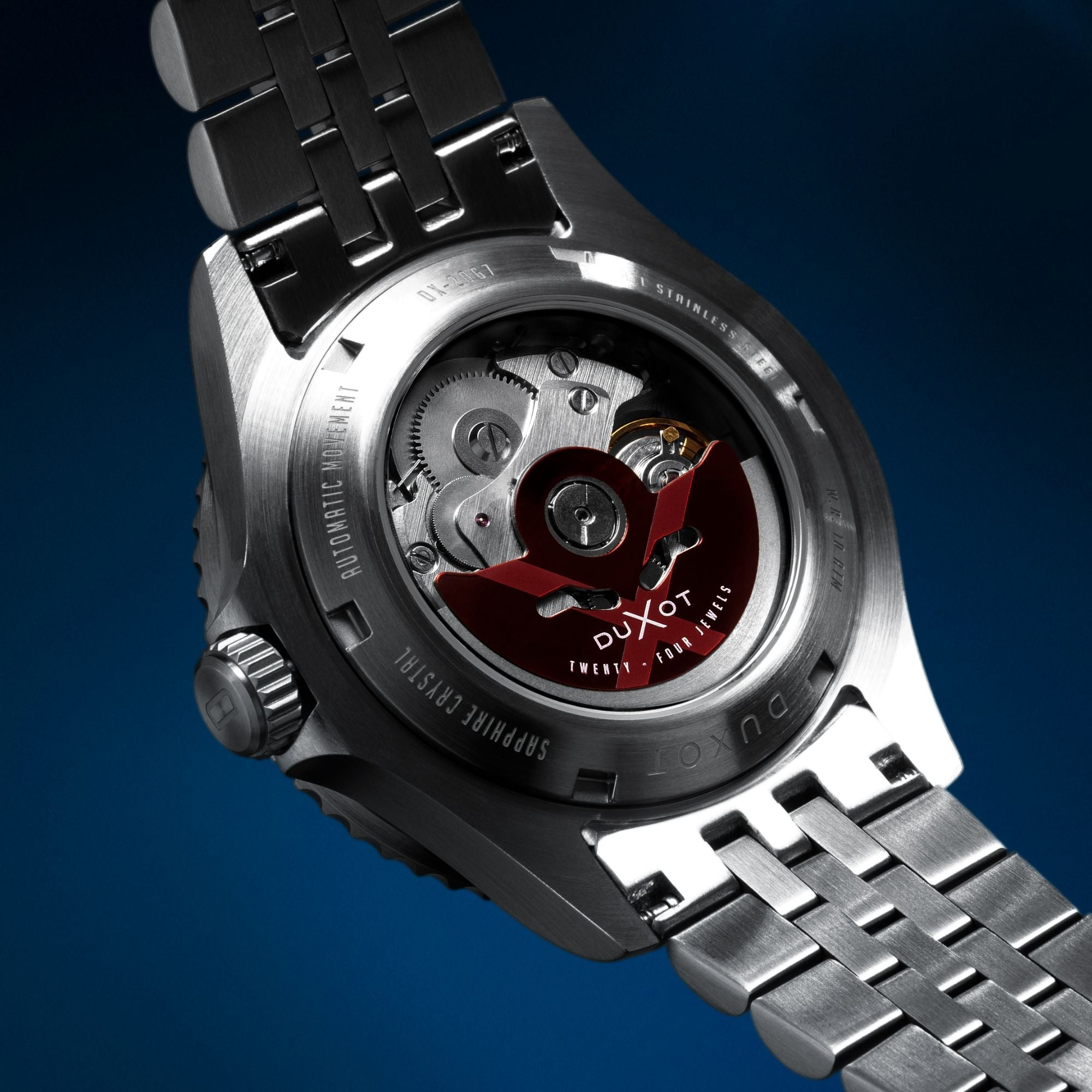 DUXOT Duxot Atlantica Skeleton Diver Automatic Dive Blue Men's Watch DX-2067-AA