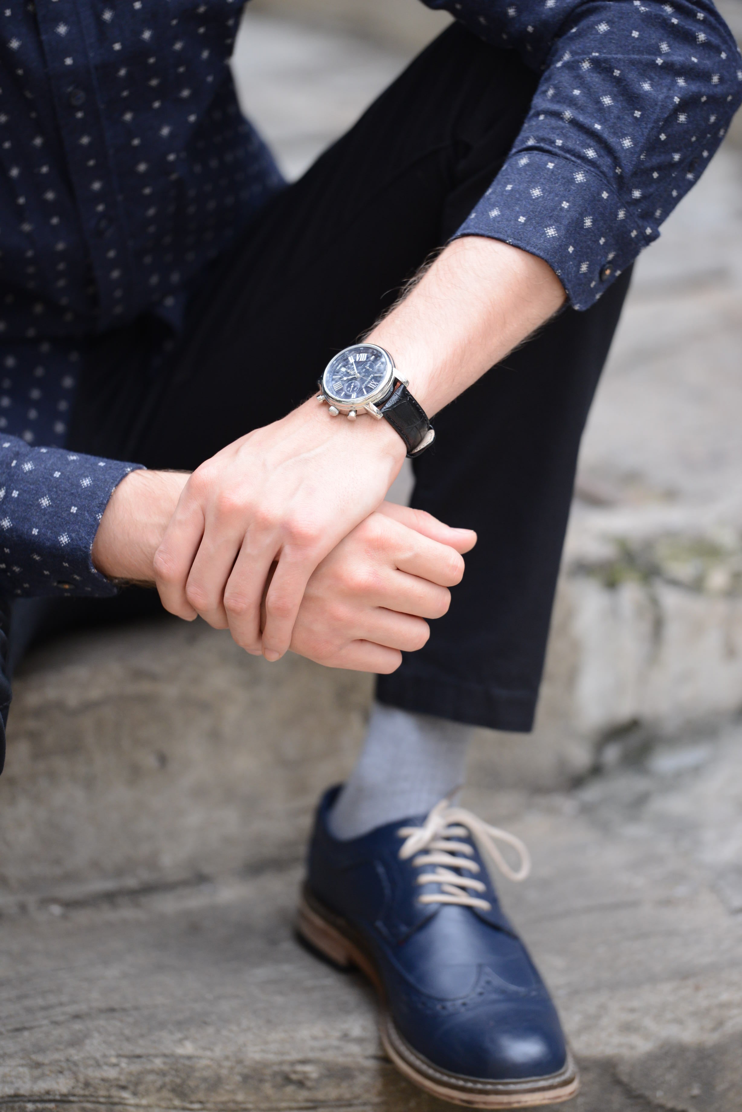 THOMAS EARNSHAW Thomas Earnshaw Longcase Swiss Quartz Regency Blue Men's Watch ES-0016-02