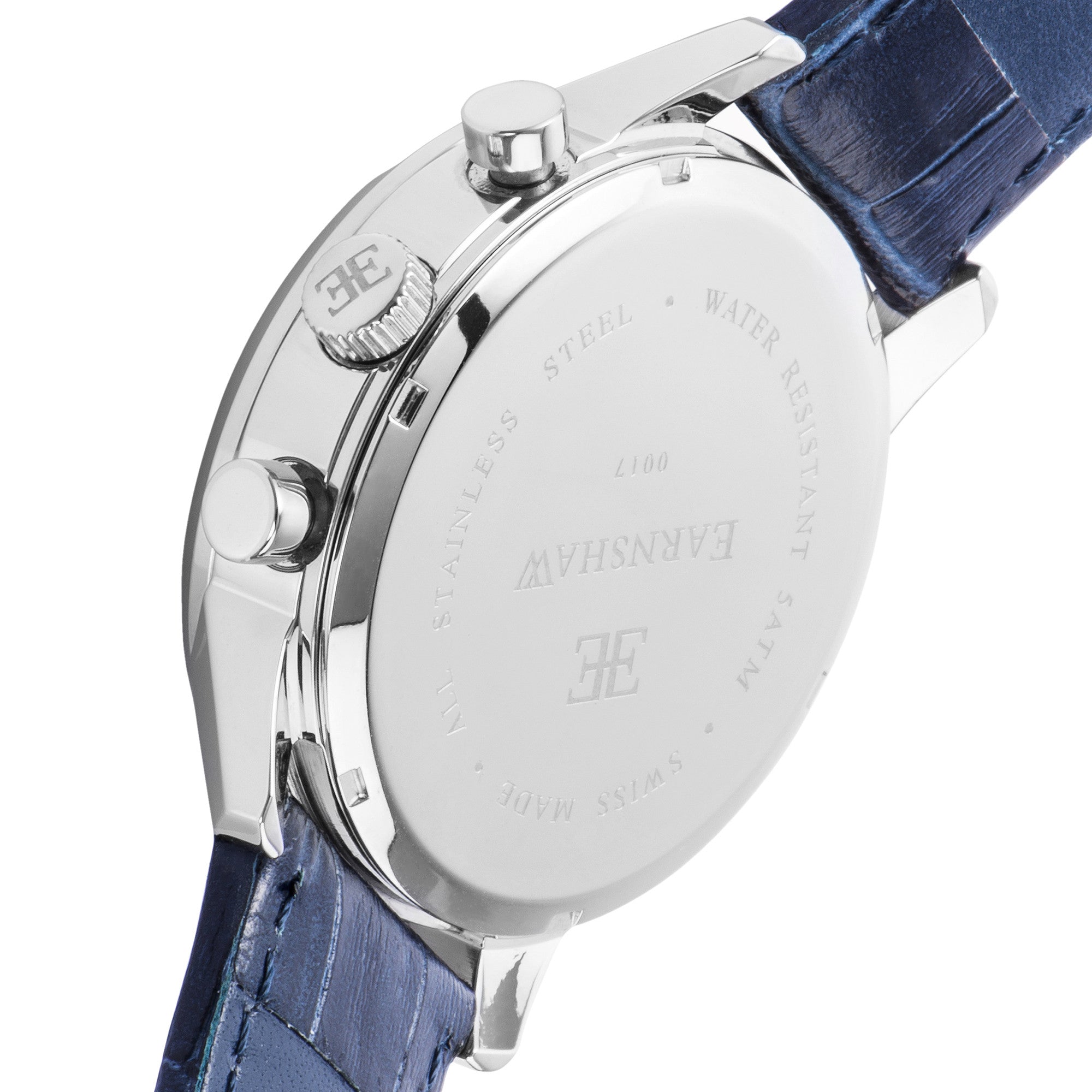 OFFICER SWISS MADE QUARTZ 3 HANDS Thomas Earnshaw Officer Swiss Quartz Navy Blue Men's Watch ES-0017-04