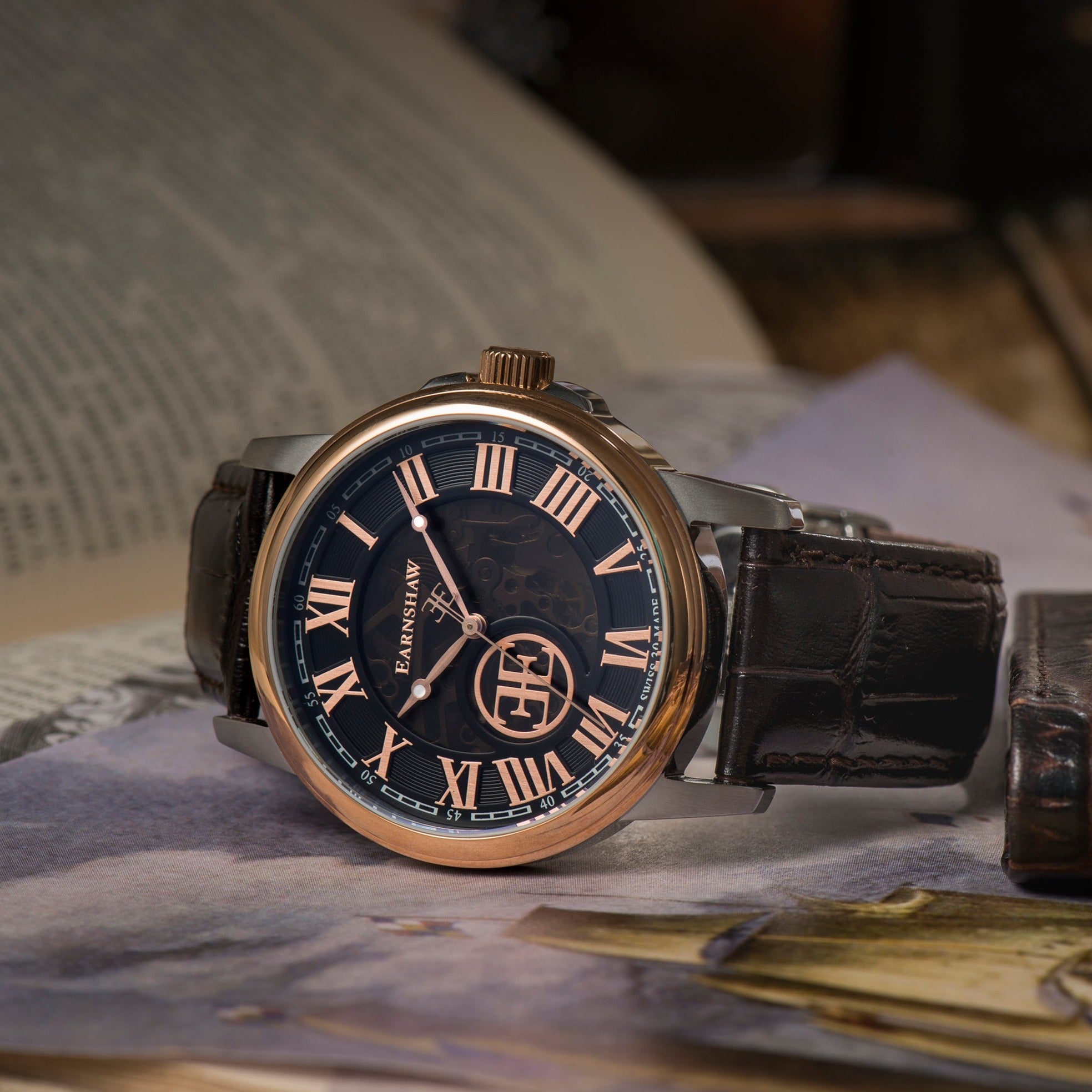 Thomas Earnshaw Thomas Earnshaw Beagleswiss Automatic Men's Rose Gold Watch ES-0028-08