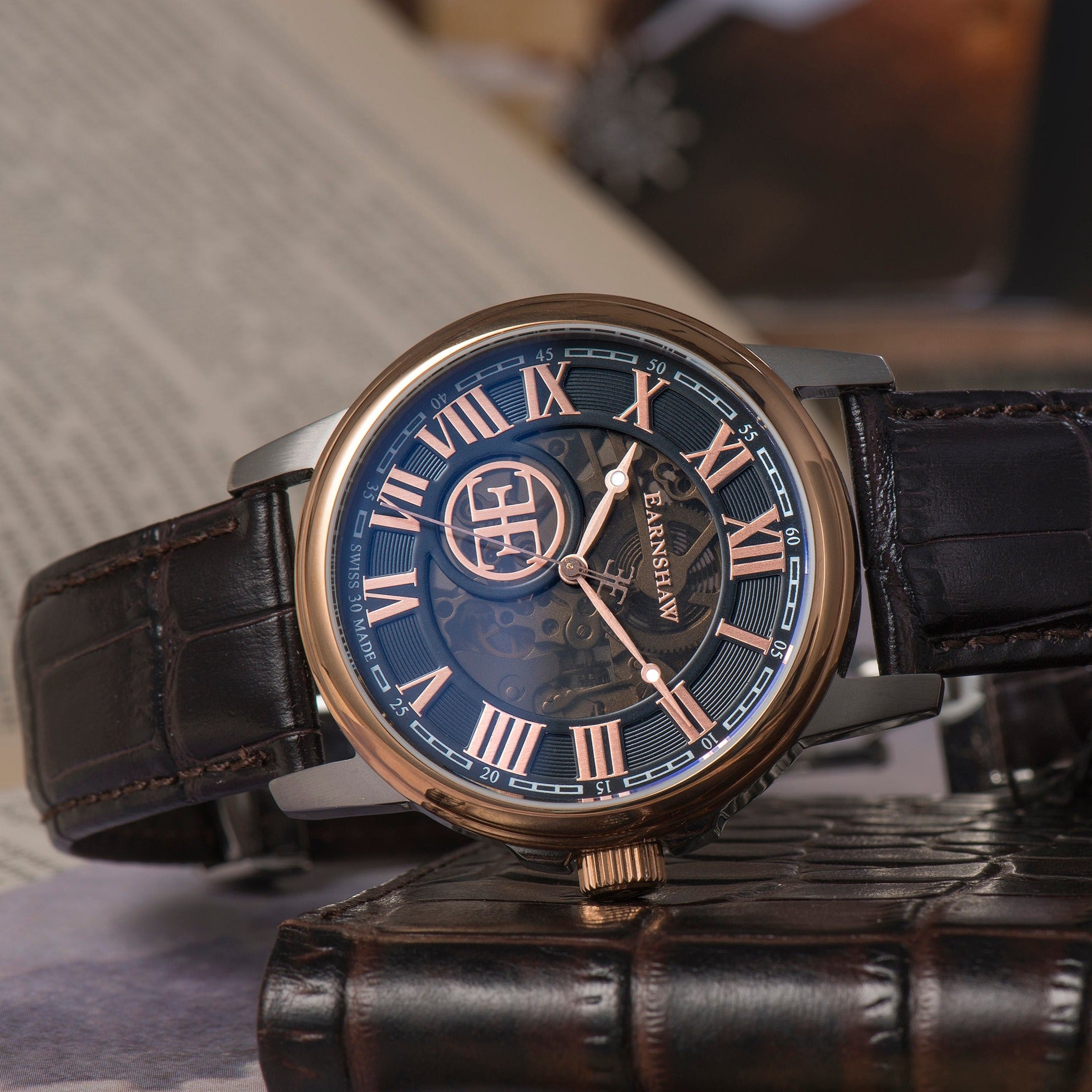 Thomas Earnshaw Thomas Earnshaw Beagleswiss Automatic Men's Rose Gold Watch ES-0028-08