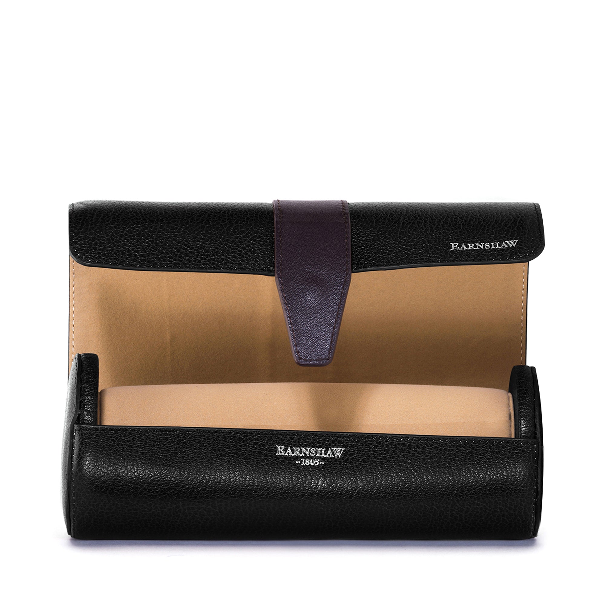 THOMAS EARNSHAW Thomas Earnshaw Black Vegan Leather Suedette Watch Roll Accessory ES-101-WR2-01