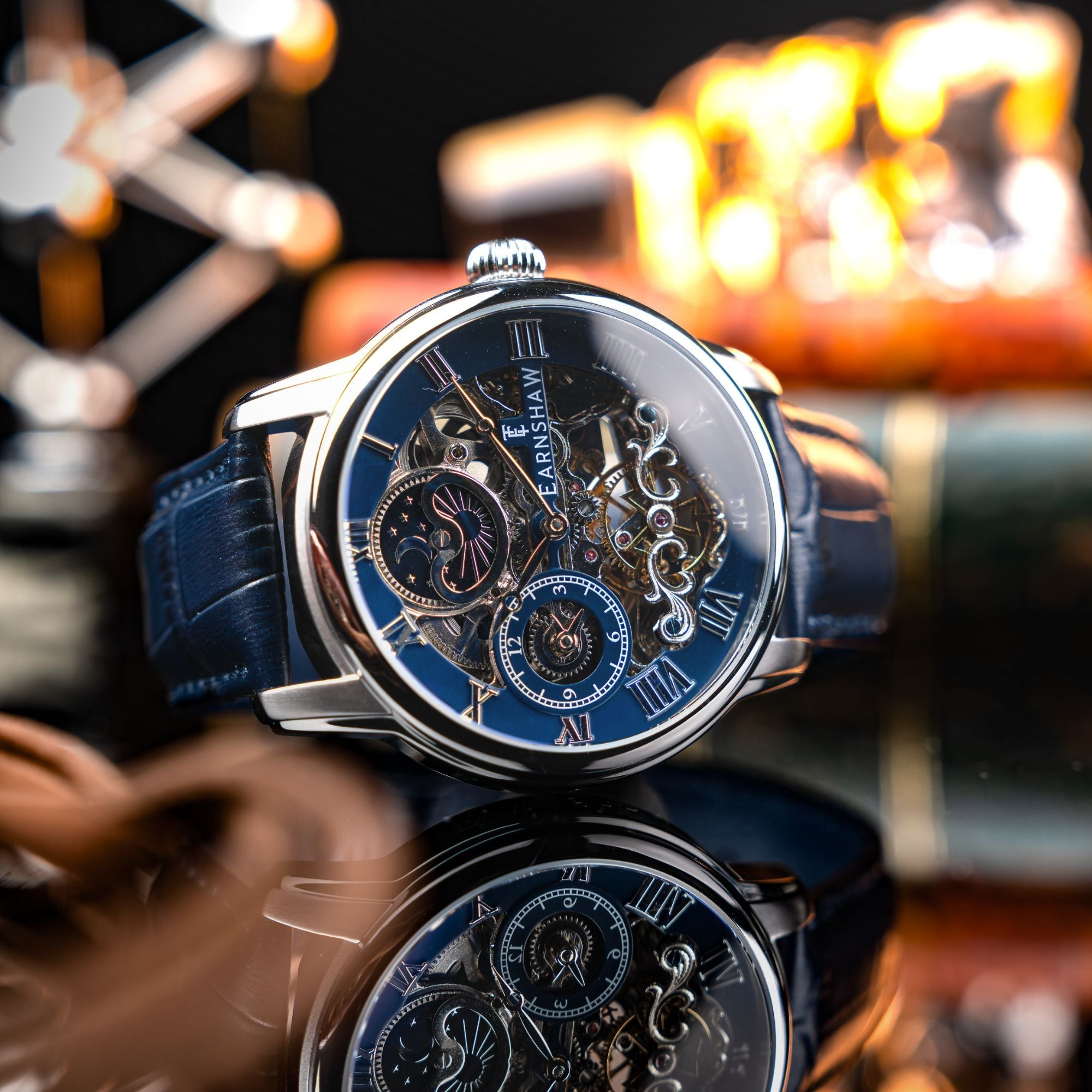 THOMAS EARNSHAW Thomas Earnshaw Longitude Automatic Skeleton True Blue Men's Watch ES-8006-0C