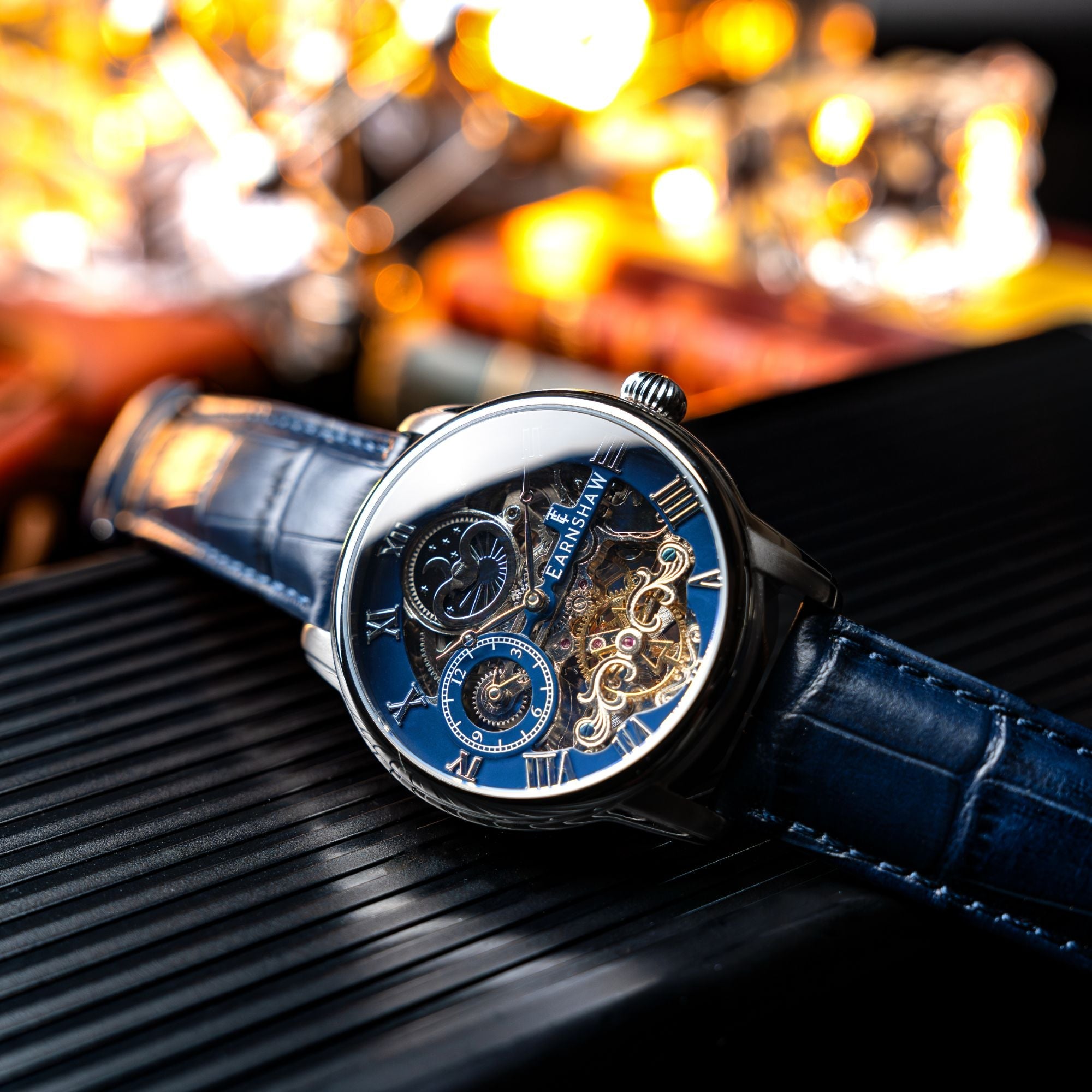 THOMAS EARNSHAW Thomas Earnshaw Longitude Automatic Skeleton True Blue Men's Watch ES-8006-0C