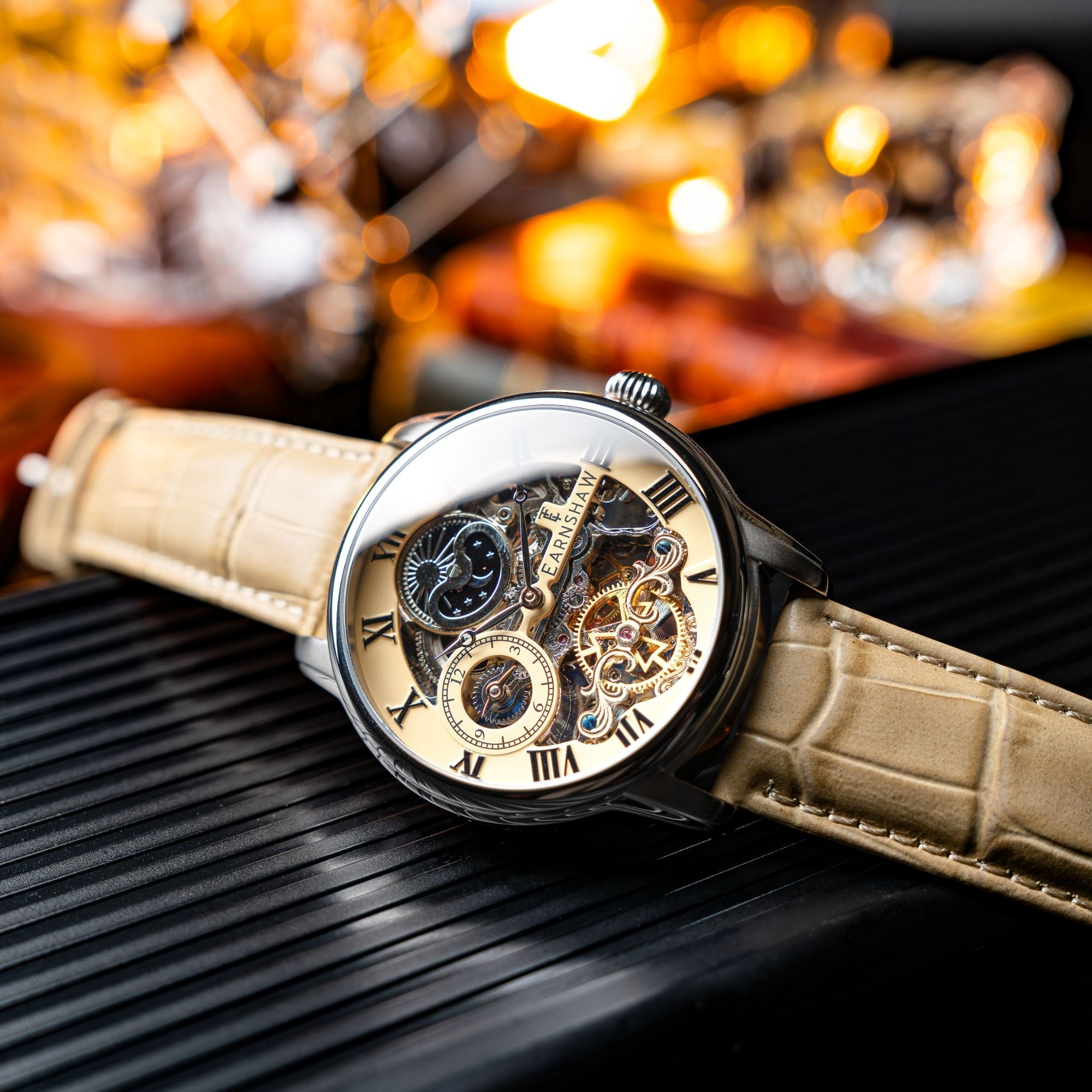 THOMAS EARNSHAW Thomas Earnshaw Longitude Automatic Skeleton Chicory Brown Men's Watch ES-8006-0D