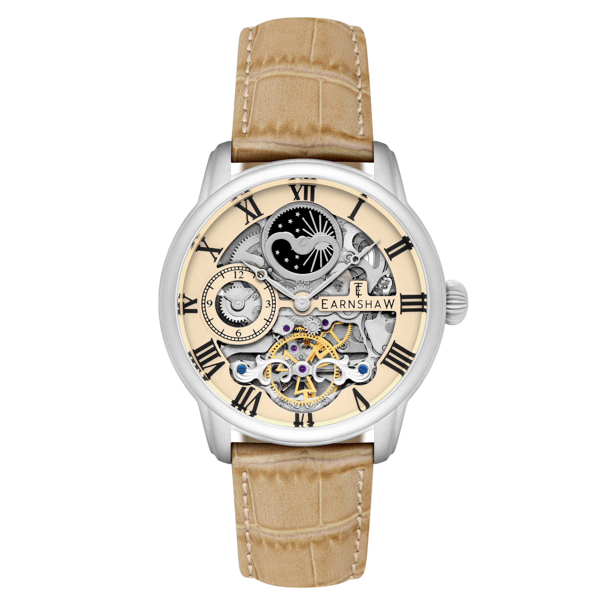 THOMAS EARNSHAW Thomas Earnshaw Longitude Automatic Skeleton Chicory Brown Men's Watch ES-8006-0D